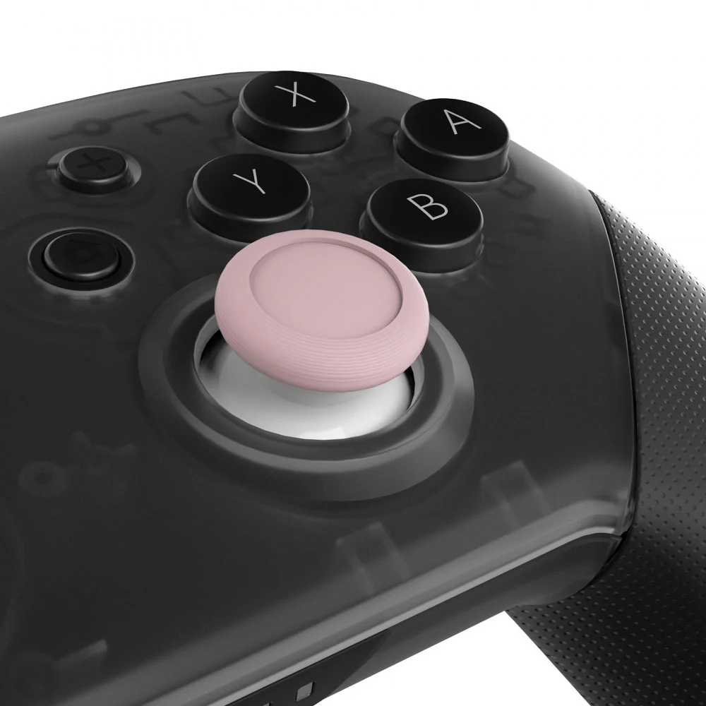 eXtremeRate Replacement Dual-color 3D Joystick Thumbsticks for Nintendo Switch Pro Controller - Cherry Blossoms Pink & White - Image 4