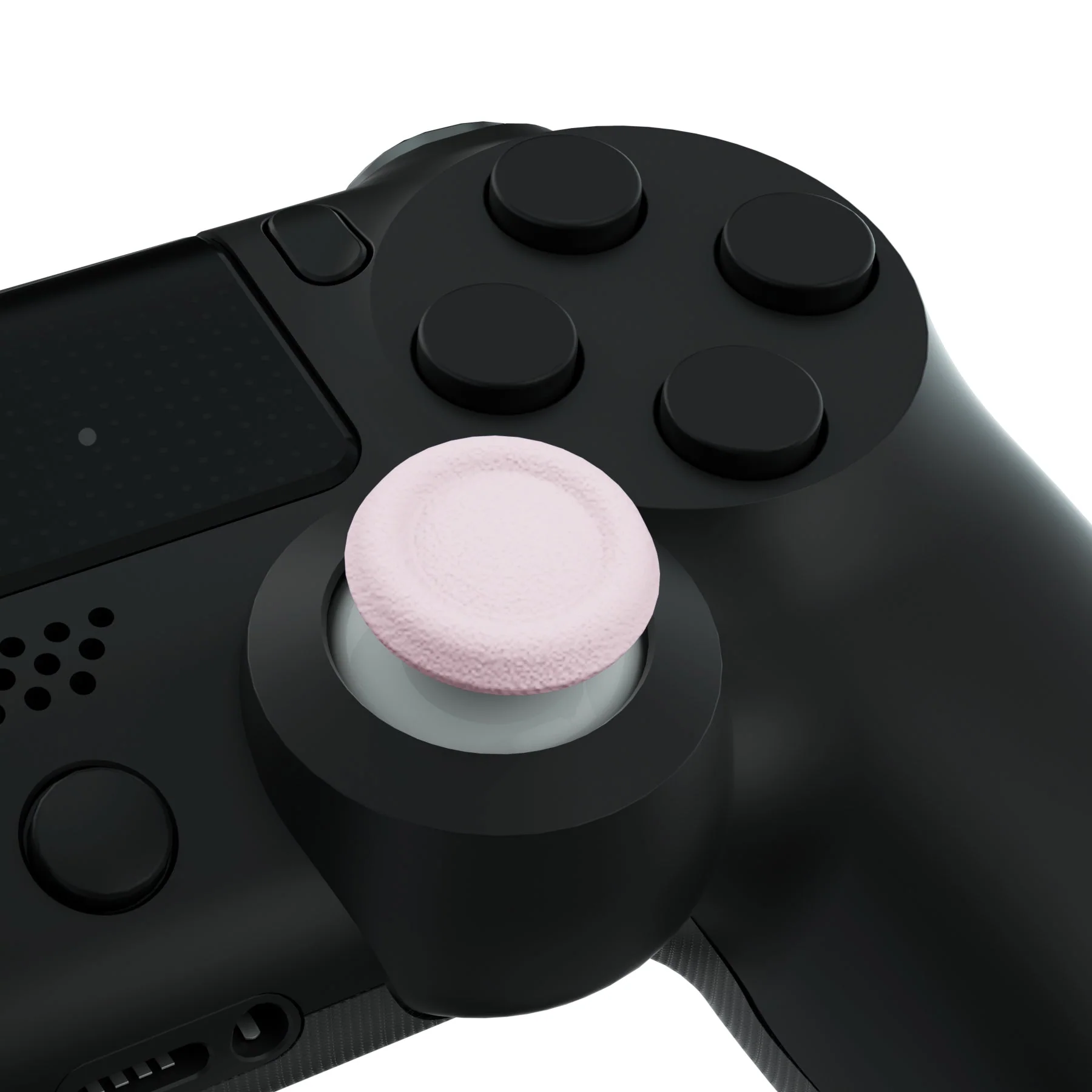 eXtremeRate Dual-Color Replacement 3D Joystick Thumbsticks Compatible with PS4 Slim Pro Controller - Cherry Blossoms Pink & White - Image 2