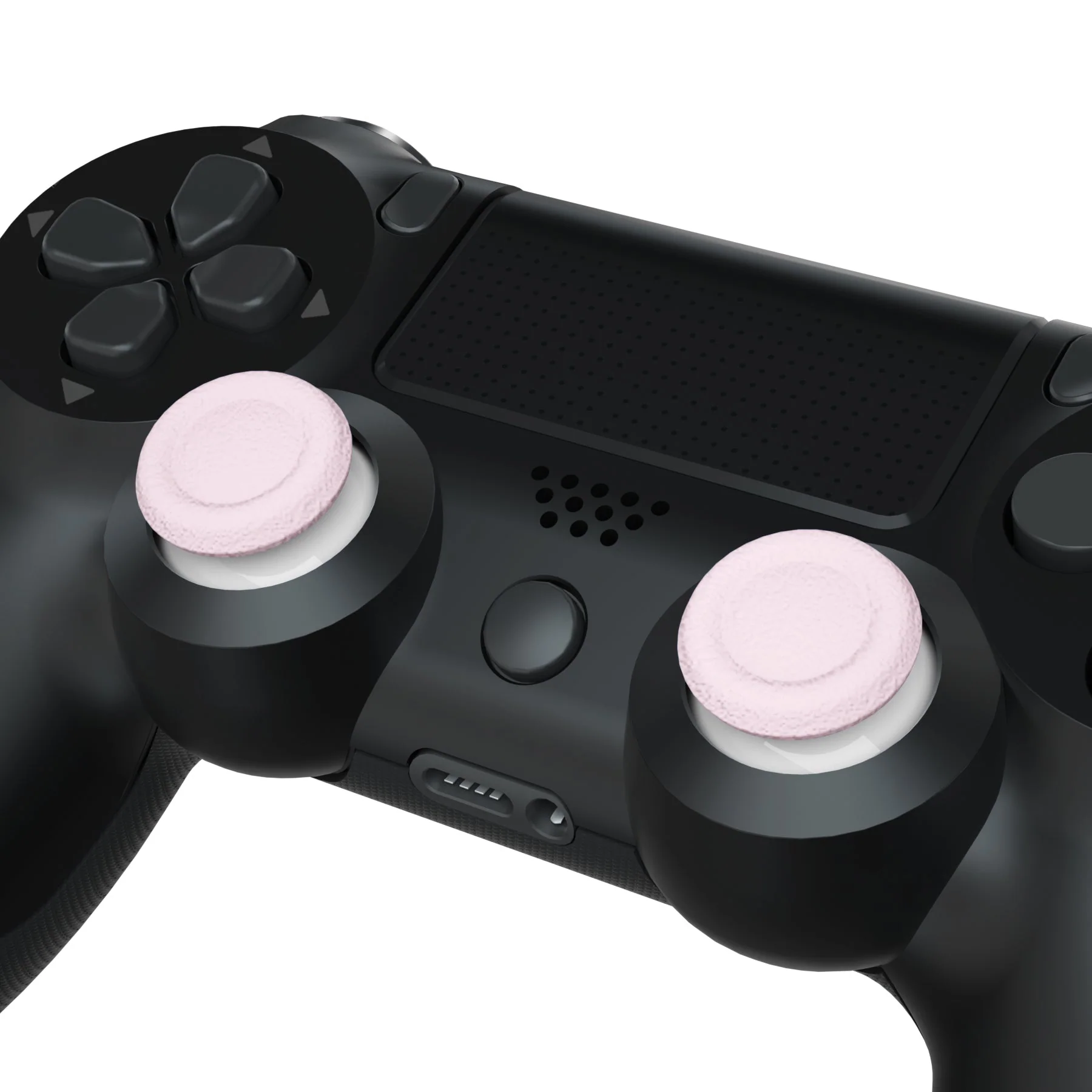 eXtremeRate Dual-Color Replacement 3D Joystick Thumbsticks Compatible with PS4 Slim Pro Controller - Cherry Blossoms Pink & White - Image 3