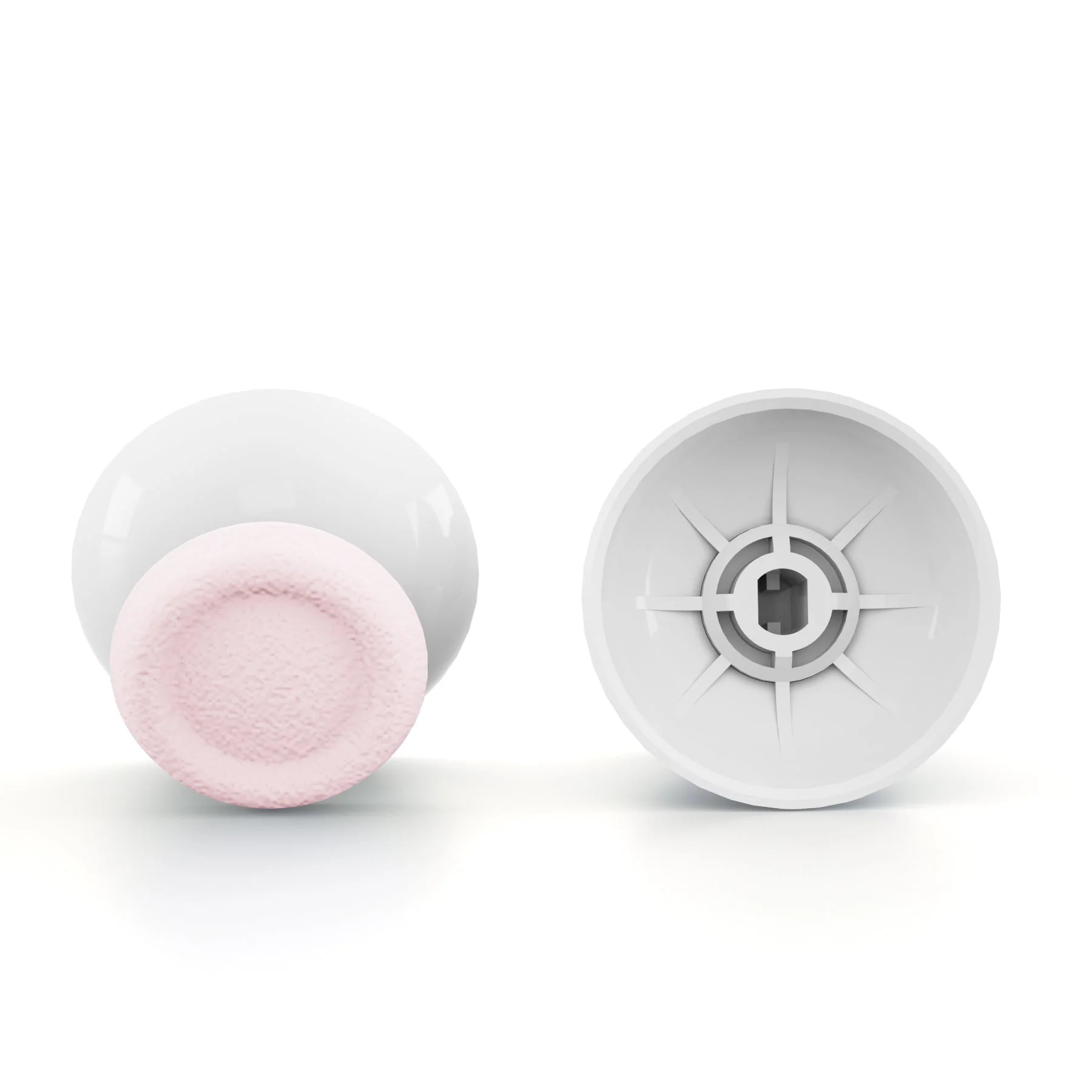 eXtremeRate Dual-Color Replacement 3D Joystick Thumbsticks Compatible with PS4 Slim Pro Controller - Cherry Blossoms Pink & White - Image 5