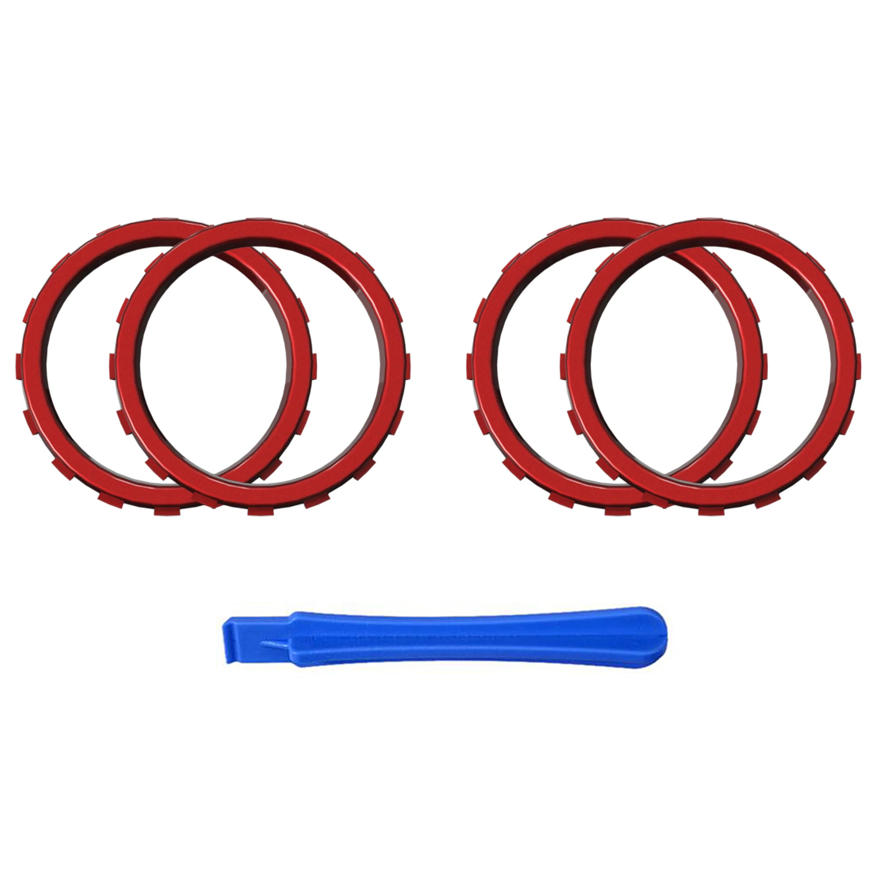 eXtremeRate Custom Accent Rings for Xbox Elite Series 2 Core & for Elite Series 2 & for Xbox One Elite Controller, Compatible with eXtremeRate ASR Version Shell for Xbox Series X/S Controller - Scarlet Red - Image 2