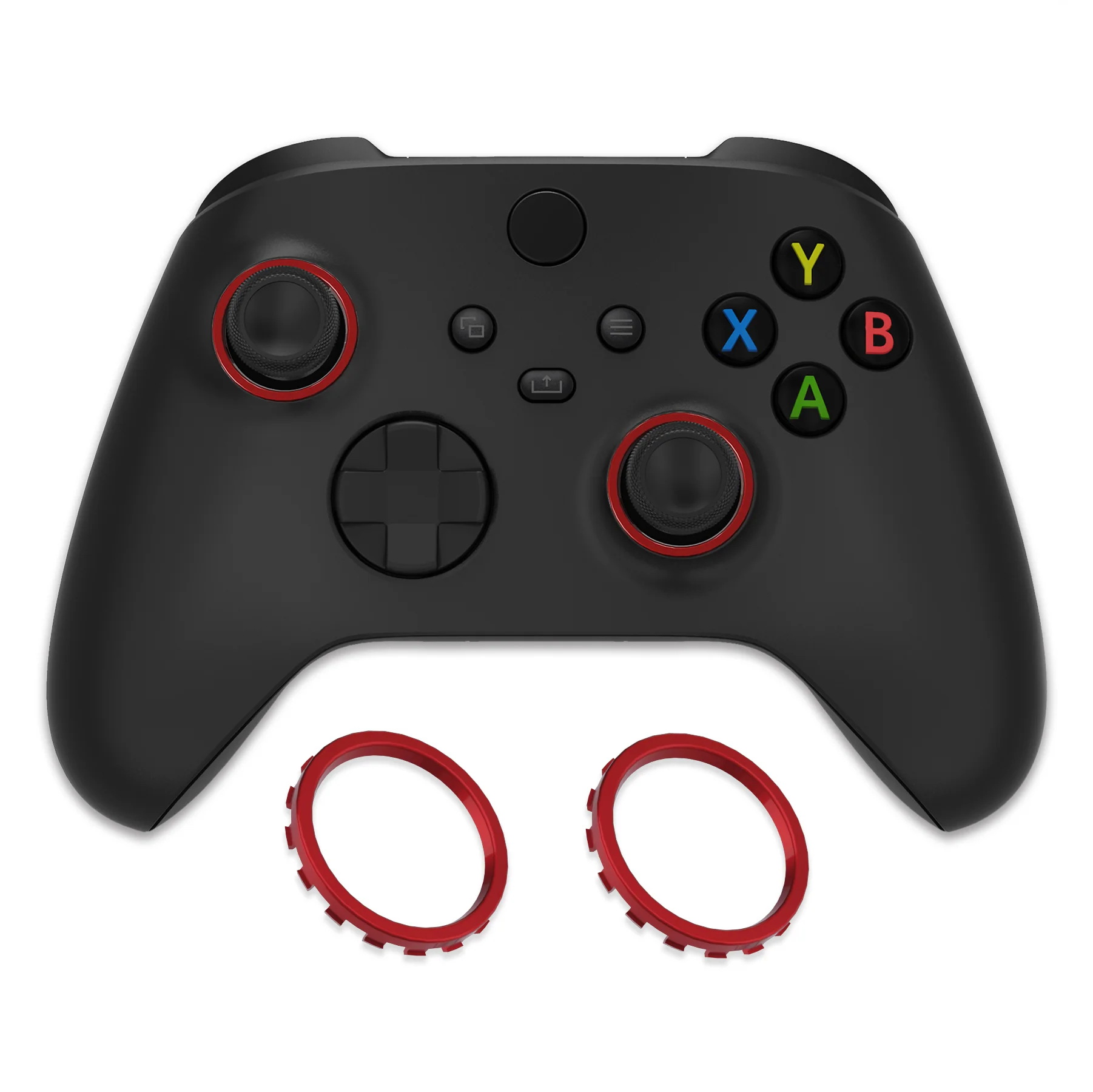 eXtremeRate Custom Accent Rings for Xbox Elite Series 2 Core & for Elite Series 2 & for Xbox One Elite Controller, Compatible with eXtremeRate ASR Version Shell for Xbox Series X/S Controller - Scarlet Red - Image 5