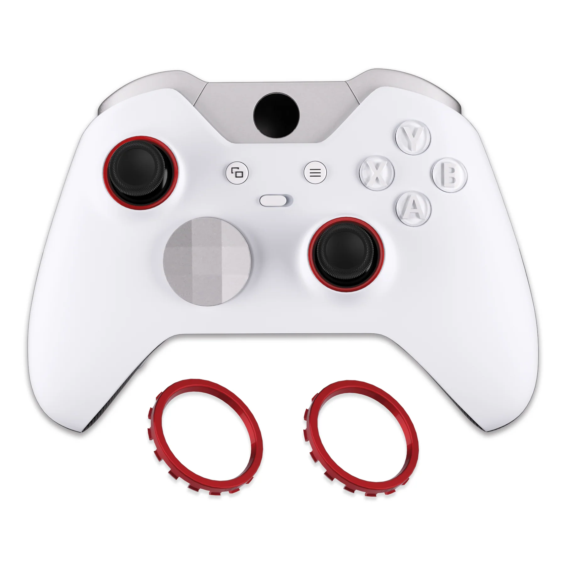 eXtremeRate Custom Accent Rings for Xbox Elite Series 2 Core & for Elite Series 2 & for Xbox One Elite Controller, Compatible with eXtremeRate ASR Version Shell for Xbox Series X/S Controller - Scarlet Red - Image 6