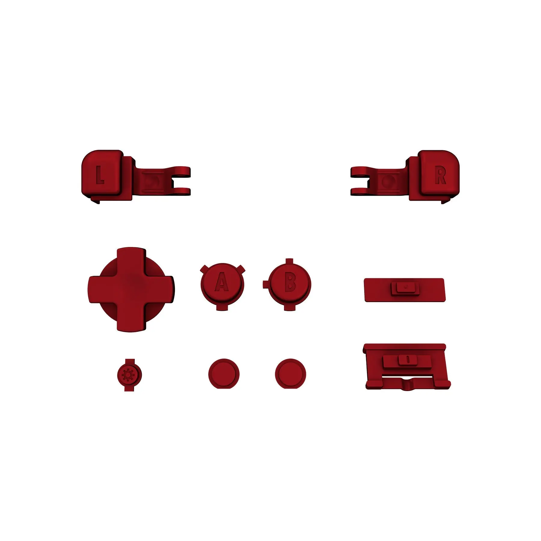 eXtremeRate Custom Replacement Full Set Buttons for Gameboy Advance SP GBA SP Console - Scarlet Red - Image 8