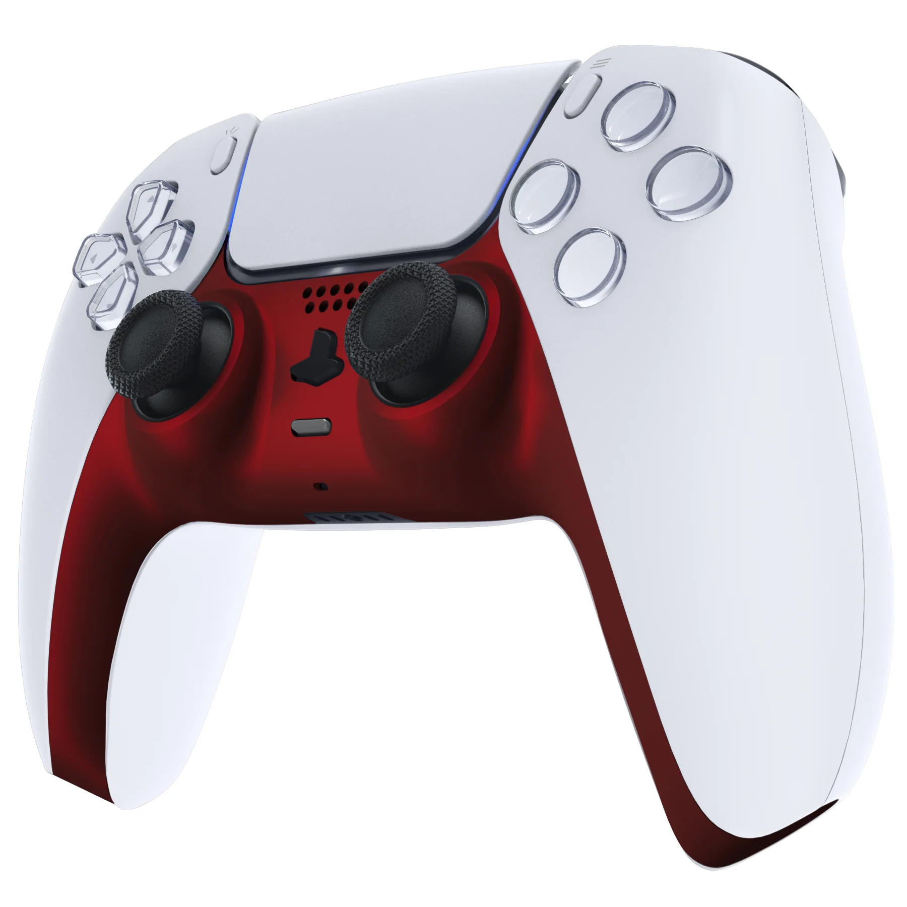 eXtremeRate Replacement Decorative Trim Shell with Accent Rings Compatible with PS5 Controller BDM-010/020/030/040/050 - Scarlet Red - Image 4
