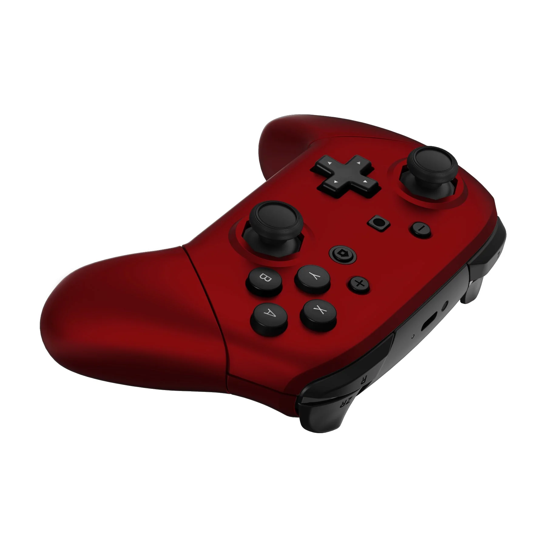 eXtremeRate Octagonal Gated Sticks Design Replacement Full Set Shell Faceplate Backplate Handles for Nintendo Switch Pro - Scarlet Red - Image 9
