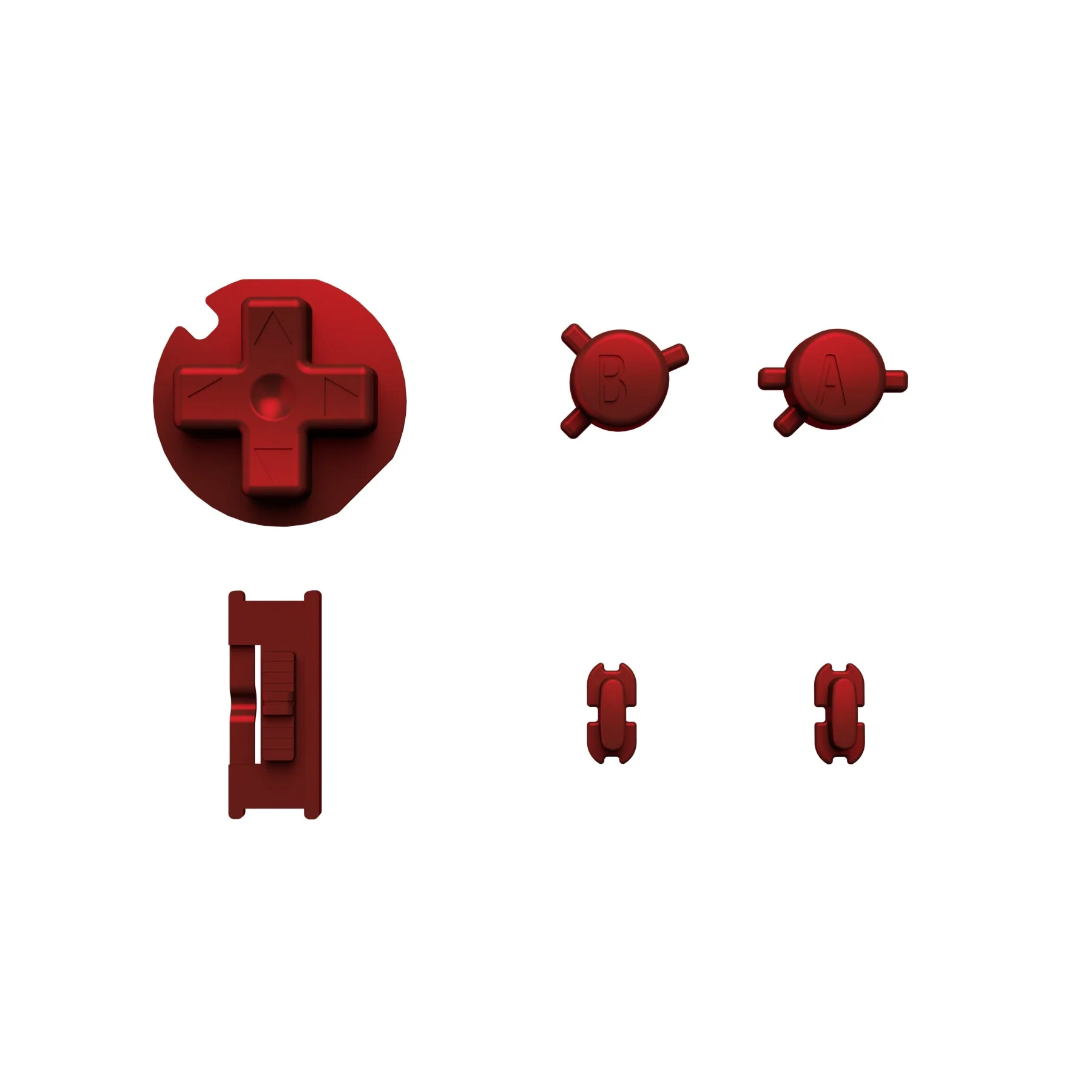 eXtremeRate Replacement Full Set Buttons for Gameboy Color GBC - Scarlet Red - Image 2