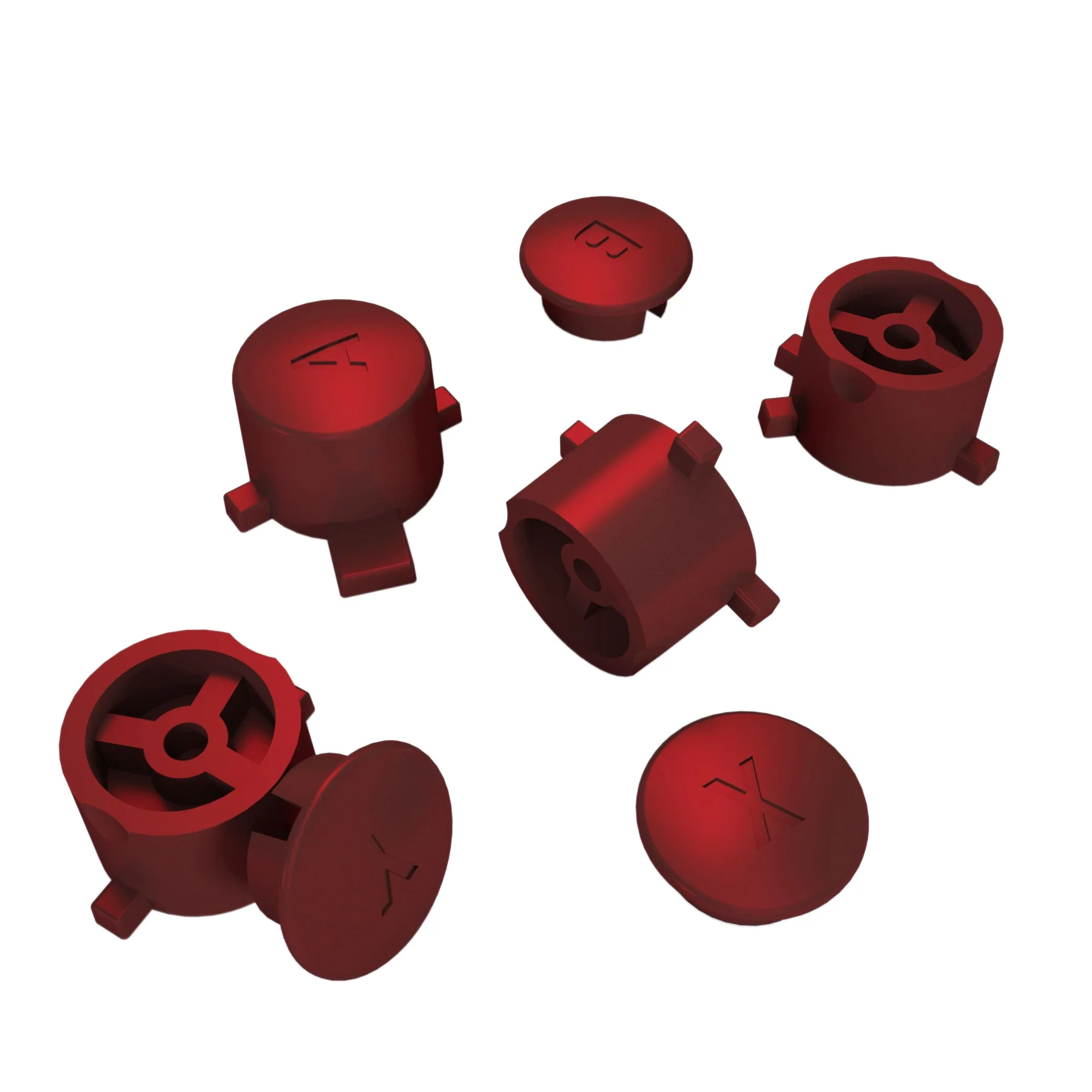 eXtremeRate Replacement Interchangeable ABXY Buttons for Nintendo Switch Pro Controller - Scarlet Red - Image 6