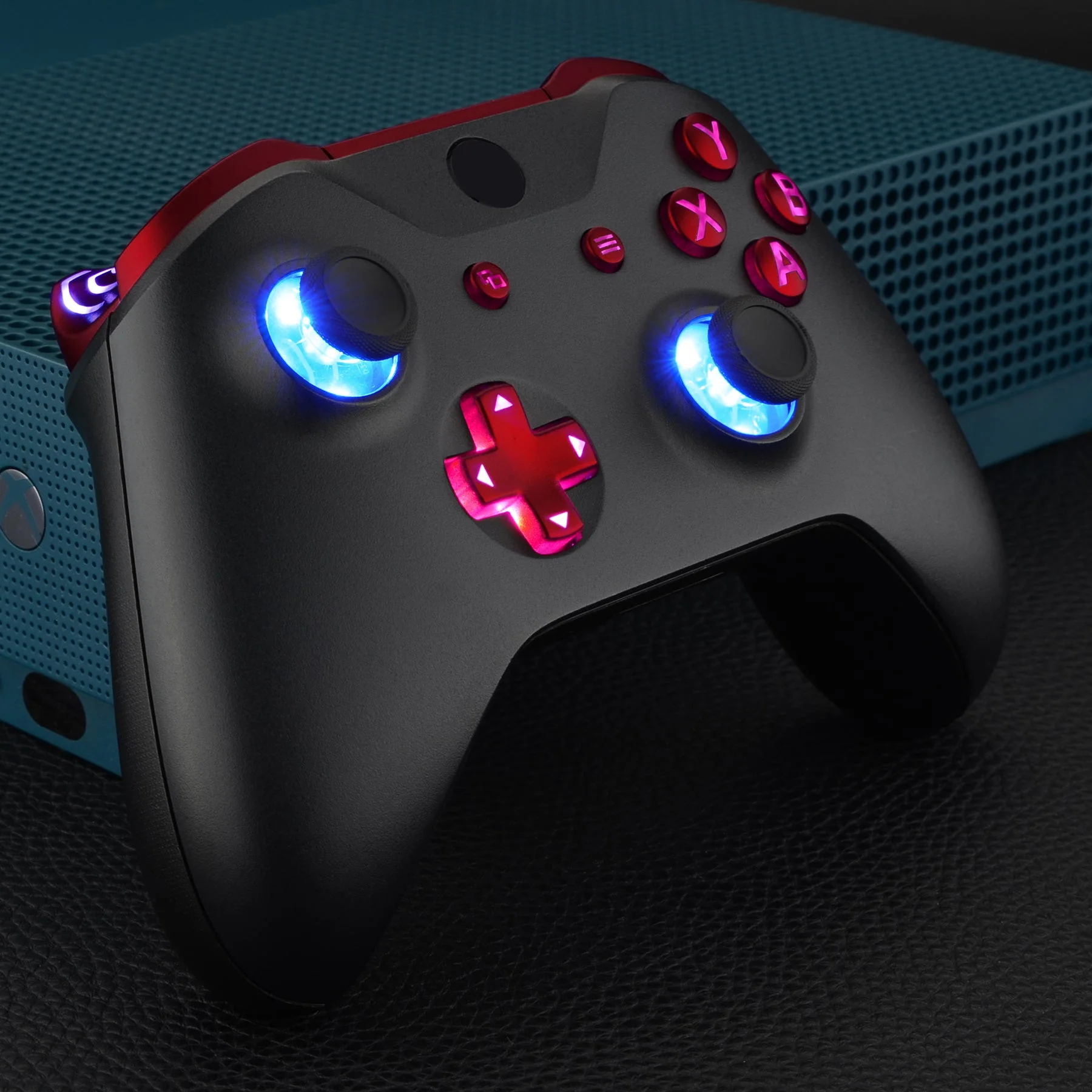 eXtremeRate Multi-Colors Luminated Buttons DTFS (DTF 2.0) LED Kit for Xbox One X & S Controller - Scarlet Red - Image 7