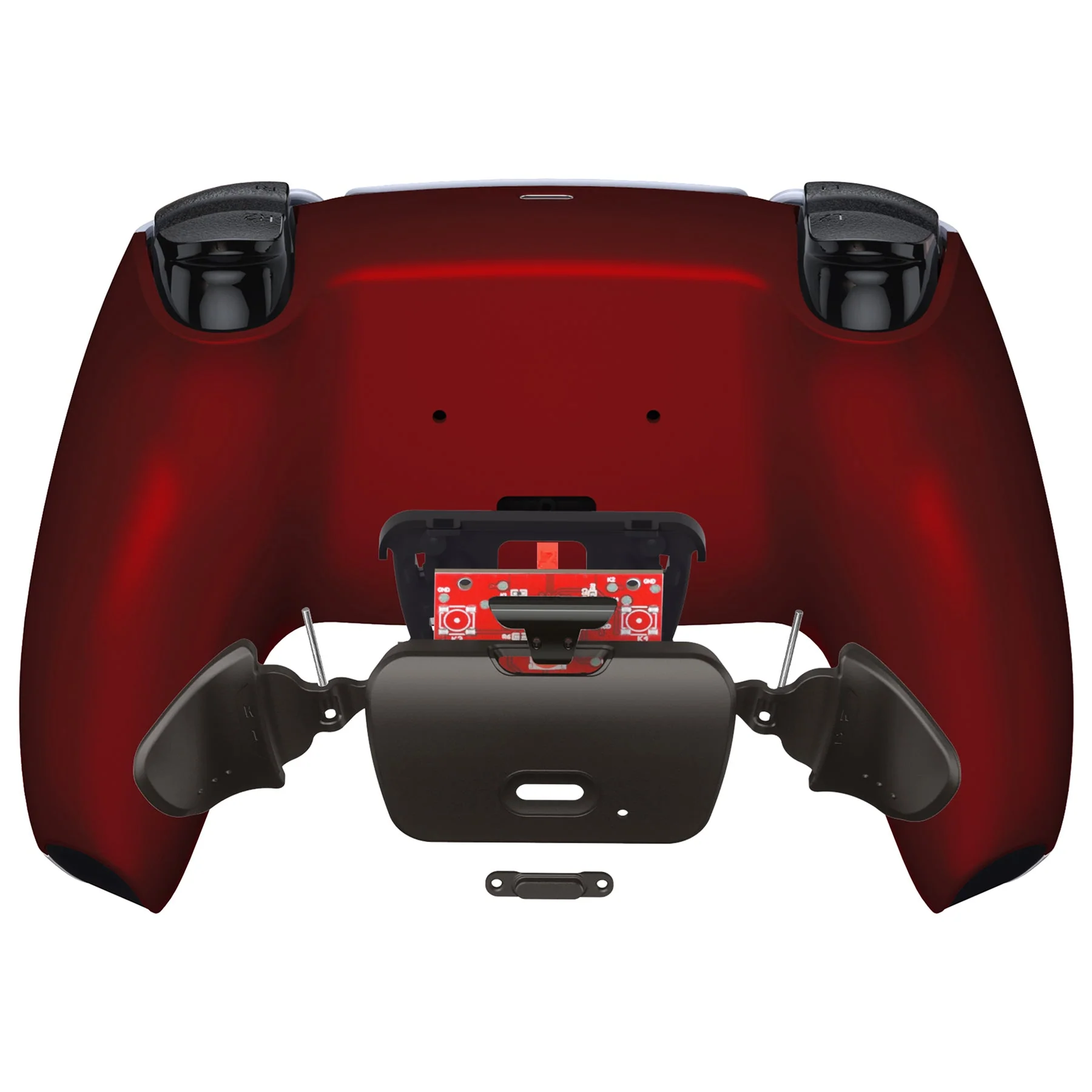 eXtremeRate Black Real Metal Buttons (RMB) Version RISE 2.0 Remap Kit for PS5 Controller BDM-010/020 - Scarlet Red - Image 6