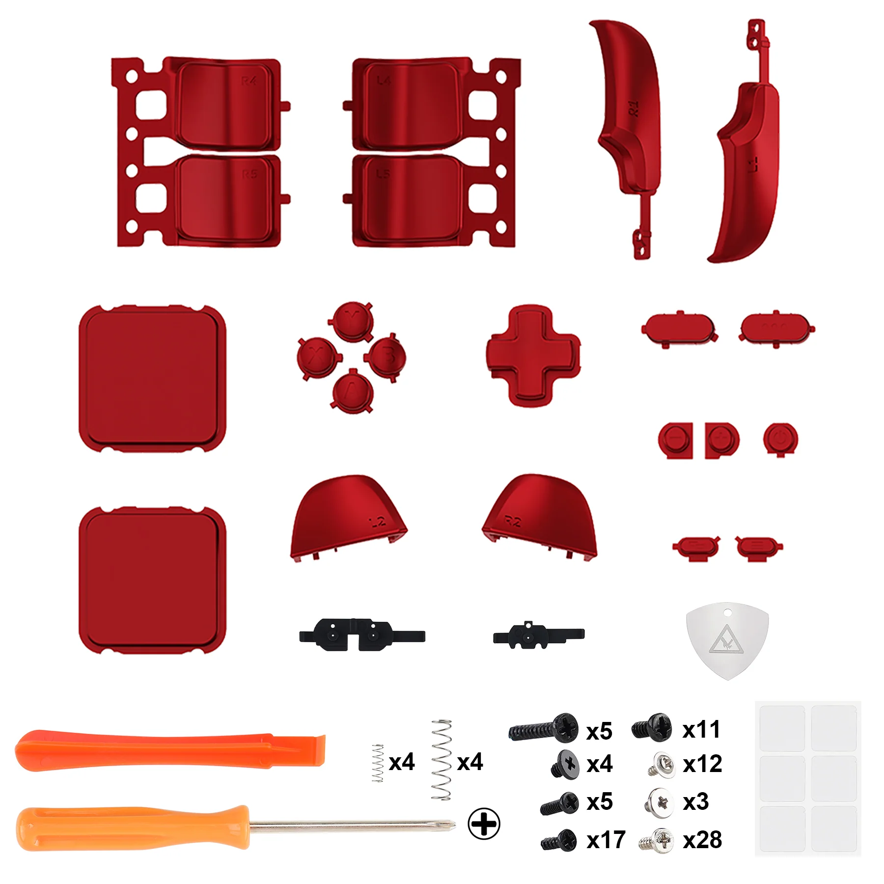 eXtremeRate Replacement Full Set Buttons for Steam Deck LCD - Scarlet Red - Image 2