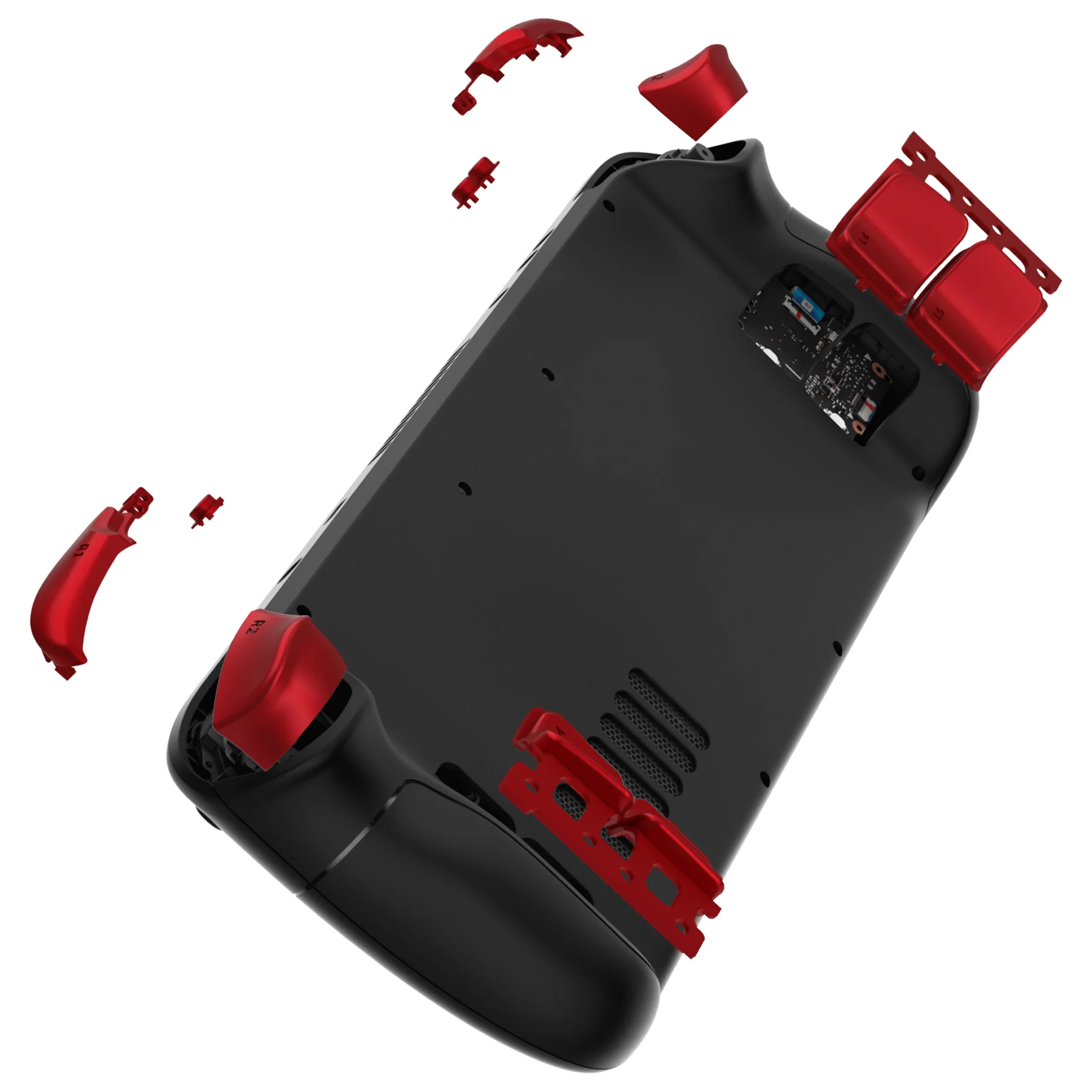 eXtremeRate Replacement Full Set Buttons for Steam Deck LCD - Scarlet Red - Image 6