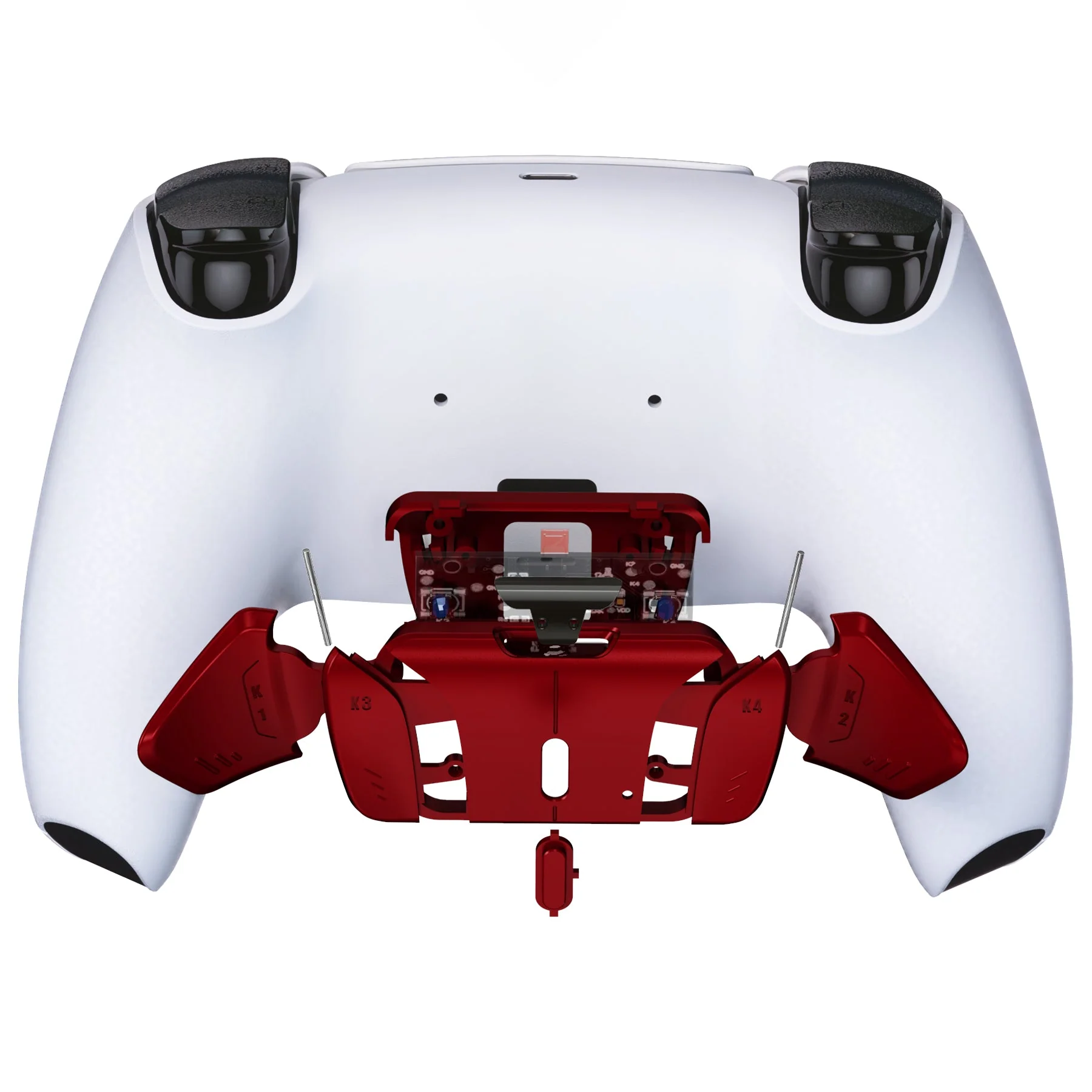 eXtremeRate Replacement Redesigned K1 K2 K3 K4 Back Buttons Housing Shell for eXtremeRate RISE4 Remap Kit, Compatible with PS5 Controller - Scarlet Red - Image 6
