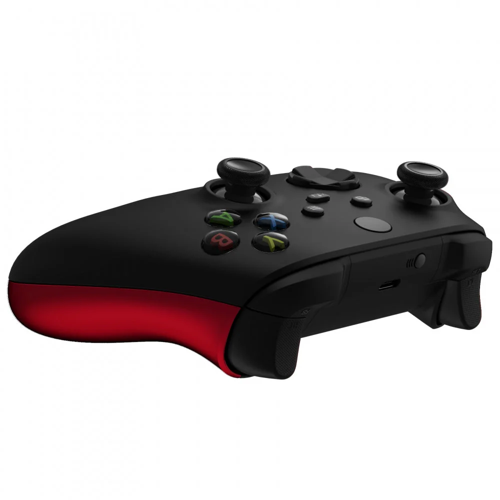 eXtremeRate Replacement Non-Slip Side Rails Grip Back Panels for Xbox Series X & S Controller - Scarlet Red - Image 7