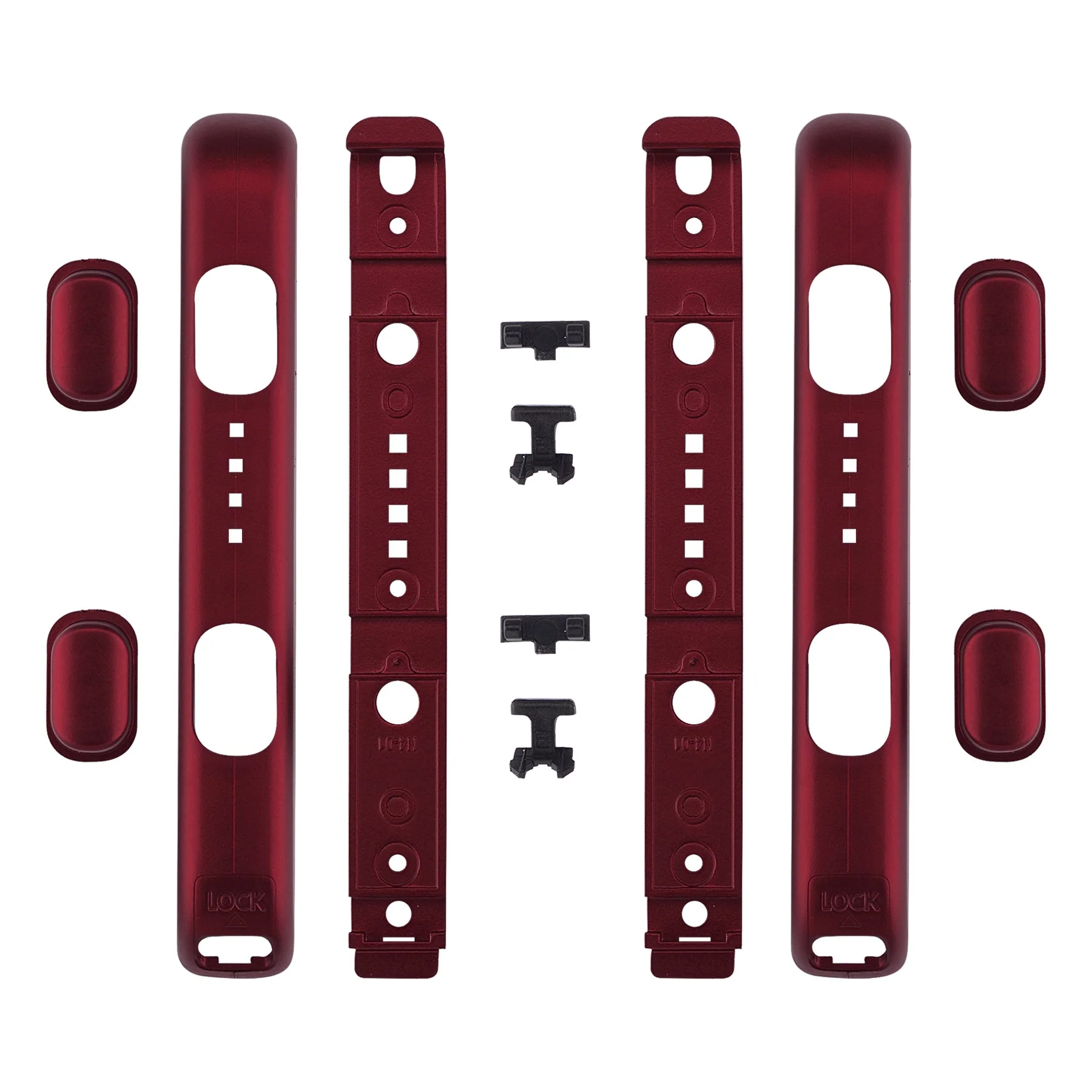 eXtremeRate 2 Pack Custom Replacement shell for Joycon Strap of NS Switch - Scarlet Red - Image 2