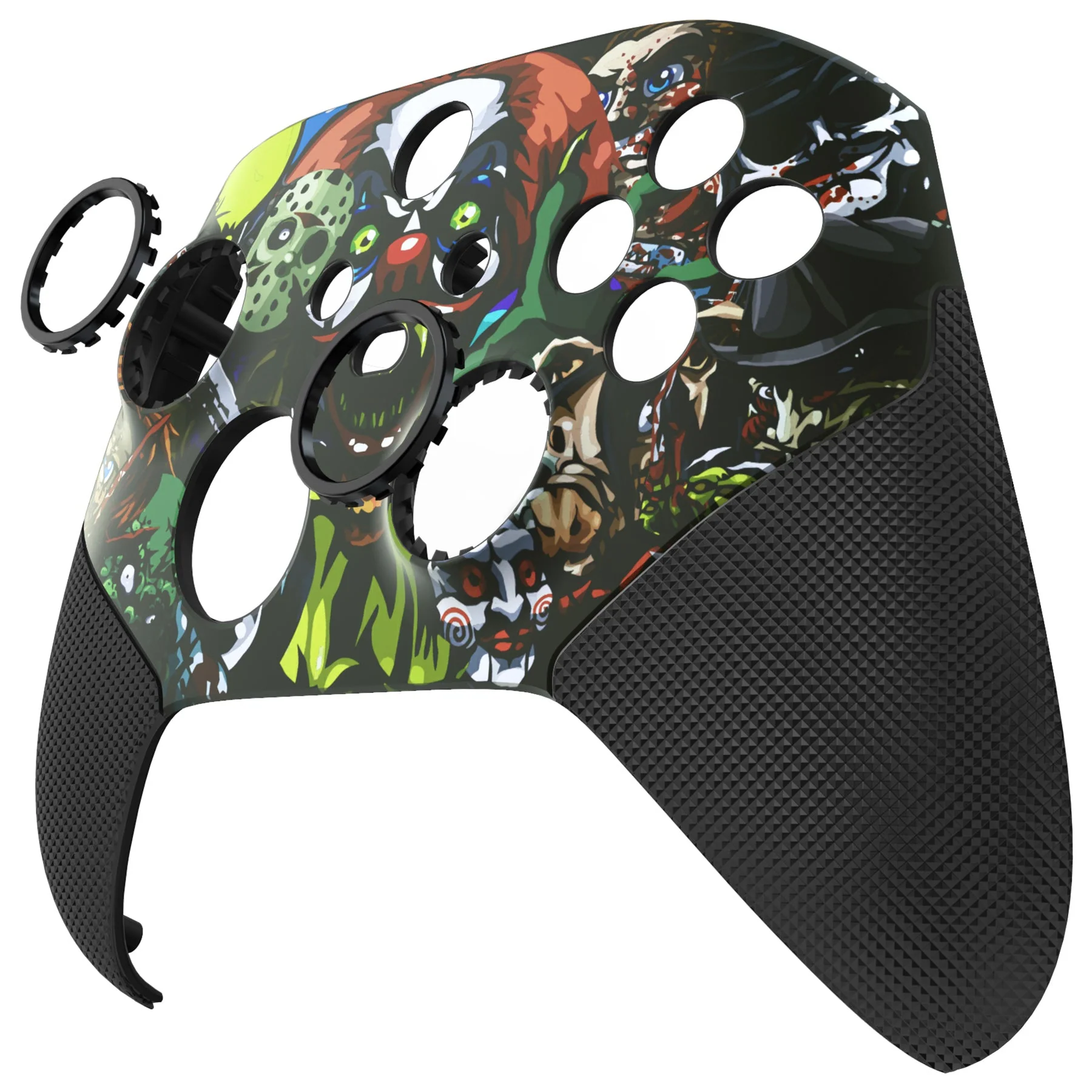 eXtremeRate ASR Version Performance Rubberized Grip Front Housing Shell with Accent Rings for Xbox Series X & S Controller - Scary Party - Image 11