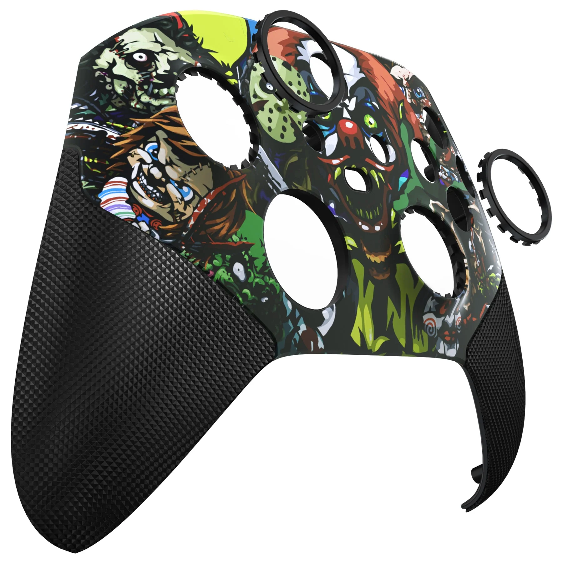 eXtremeRate ASR Version Performance Rubberized Grip Front Housing Shell with Accent Rings for Xbox Series X & S Controller - Scary Party - Image 12