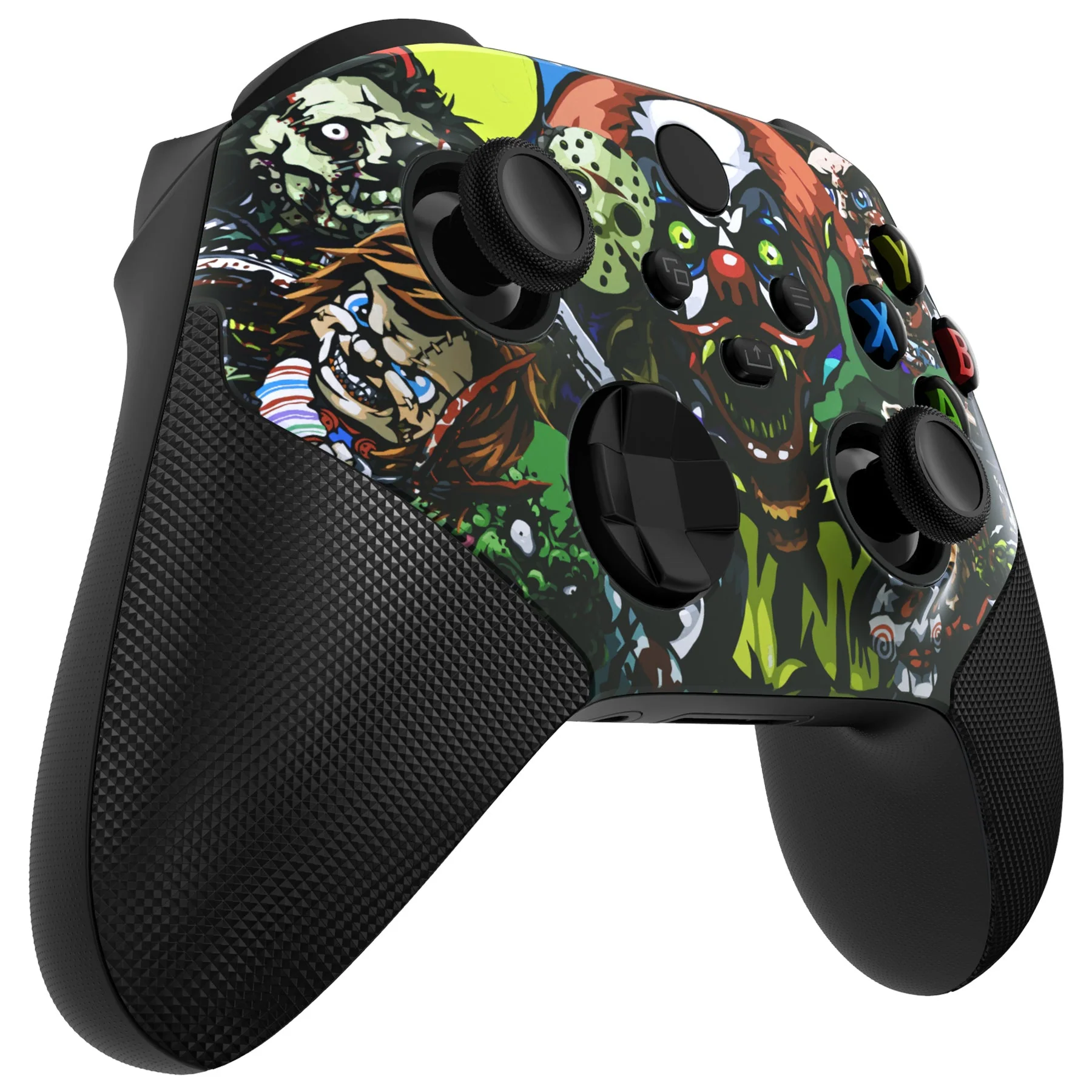 eXtremeRate ASR Version Performance Rubberized Grip Front Housing Shell with Accent Rings for Xbox Series X & S Controller - Scary Party - Image 8