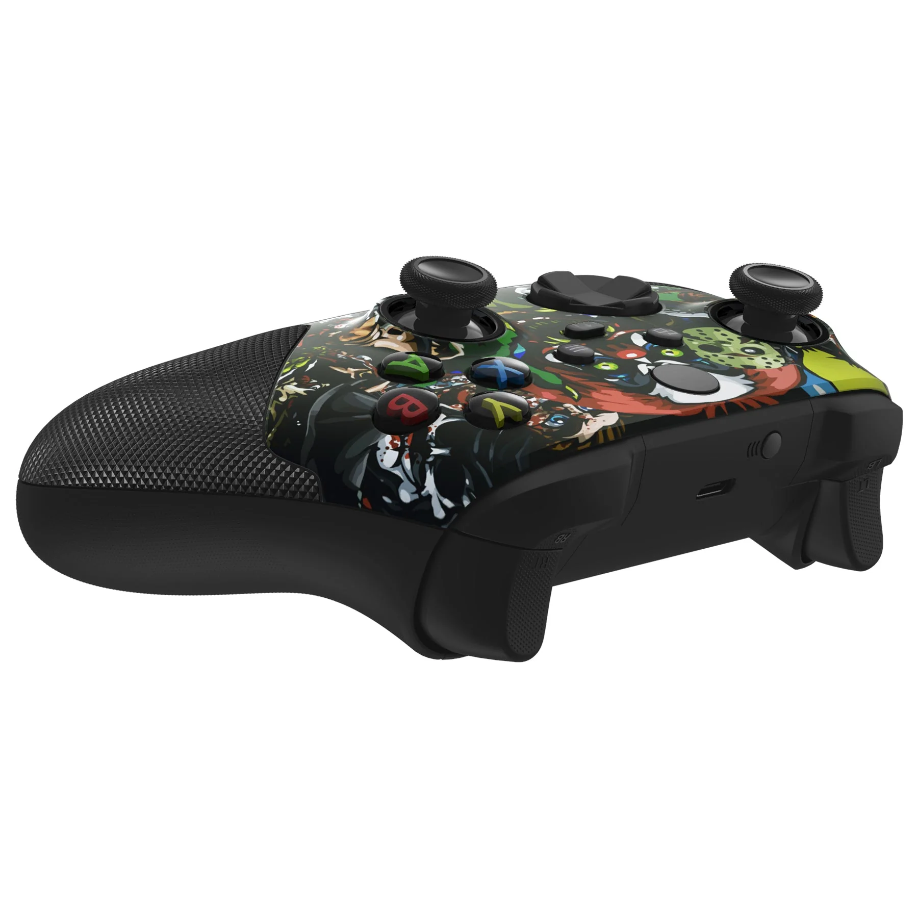 eXtremeRate ASR Version Performance Rubberized Grip Front Housing Shell with Accent Rings for Xbox Series X & S Controller - Scary Party - Image 9