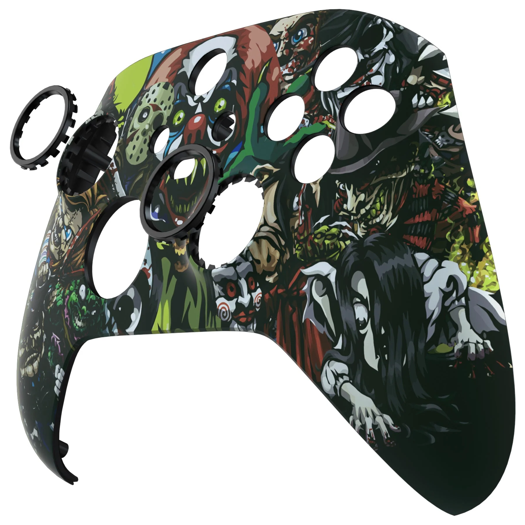 eXtremeRate ASR Version Front Housing Shell with Accent Rings for Xbox Series X/S Controller & Xbox Core Controller - Scary Party - Image 7