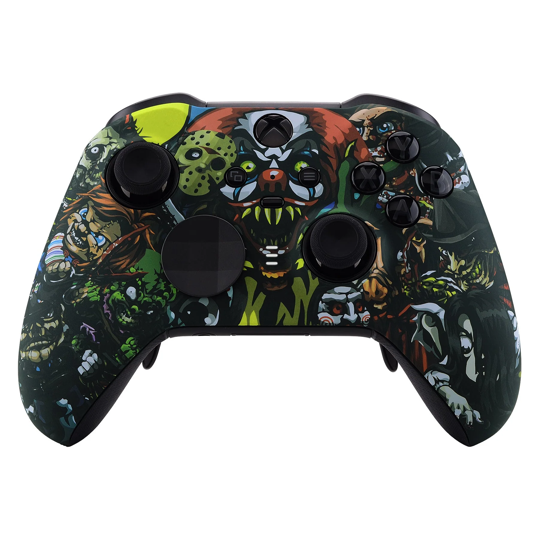 eXtremeRate Replacement Front Housing Shell Case with Accent Rings for Xbox One Elite Series 2 & Elite 2 Core Controller (Model 1797) - Scary Party - Image 2
