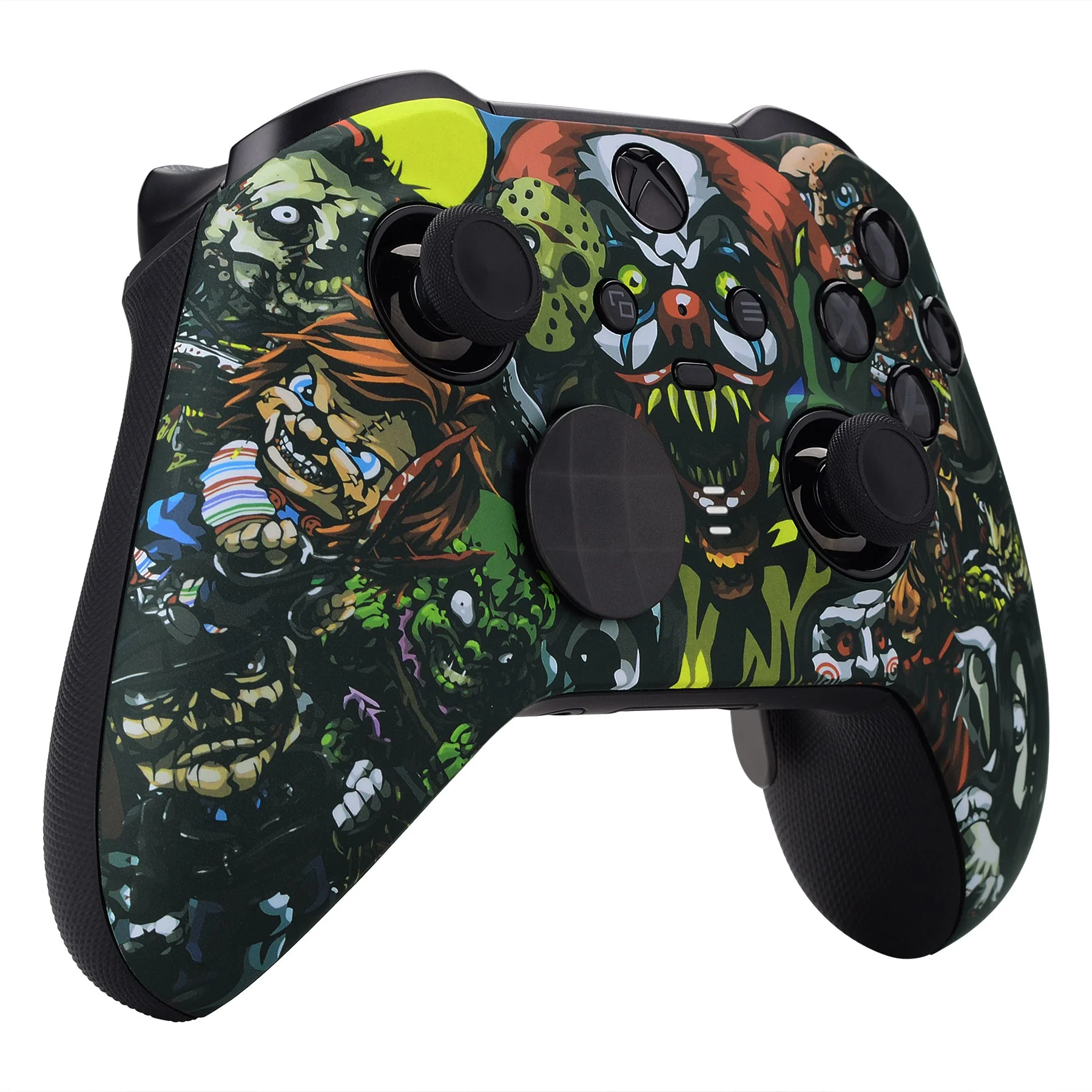 eXtremeRate Replacement Front Housing Shell Case with Accent Rings for Xbox One Elite Series 2 & Elite 2 Core Controller (Model 1797) - Scary Party - Image 6