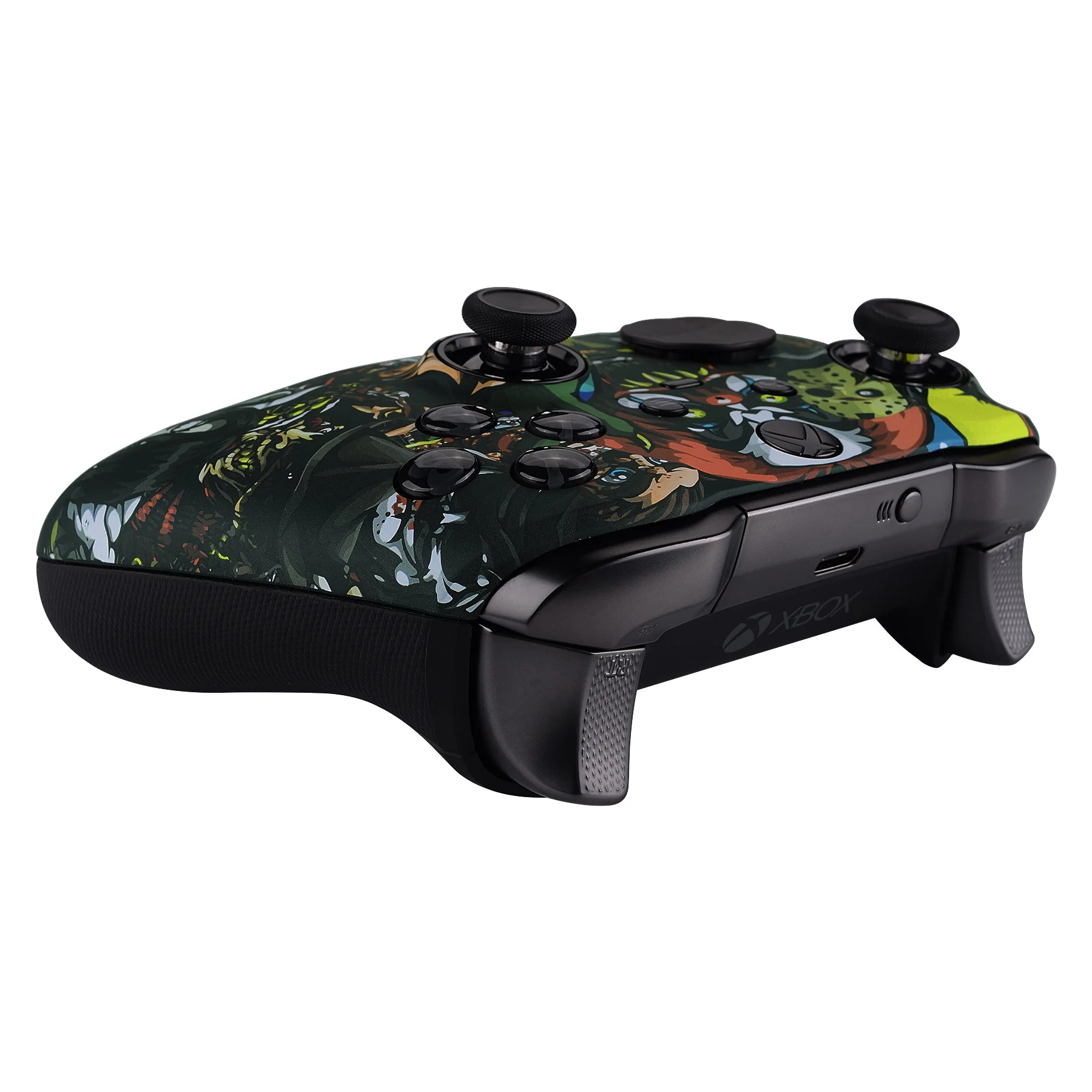 eXtremeRate Replacement Front Housing Shell Case with Accent Rings for Xbox One Elite Series 2 & Elite 2 Core Controller (Model 1797) - Scary Party - Image 7