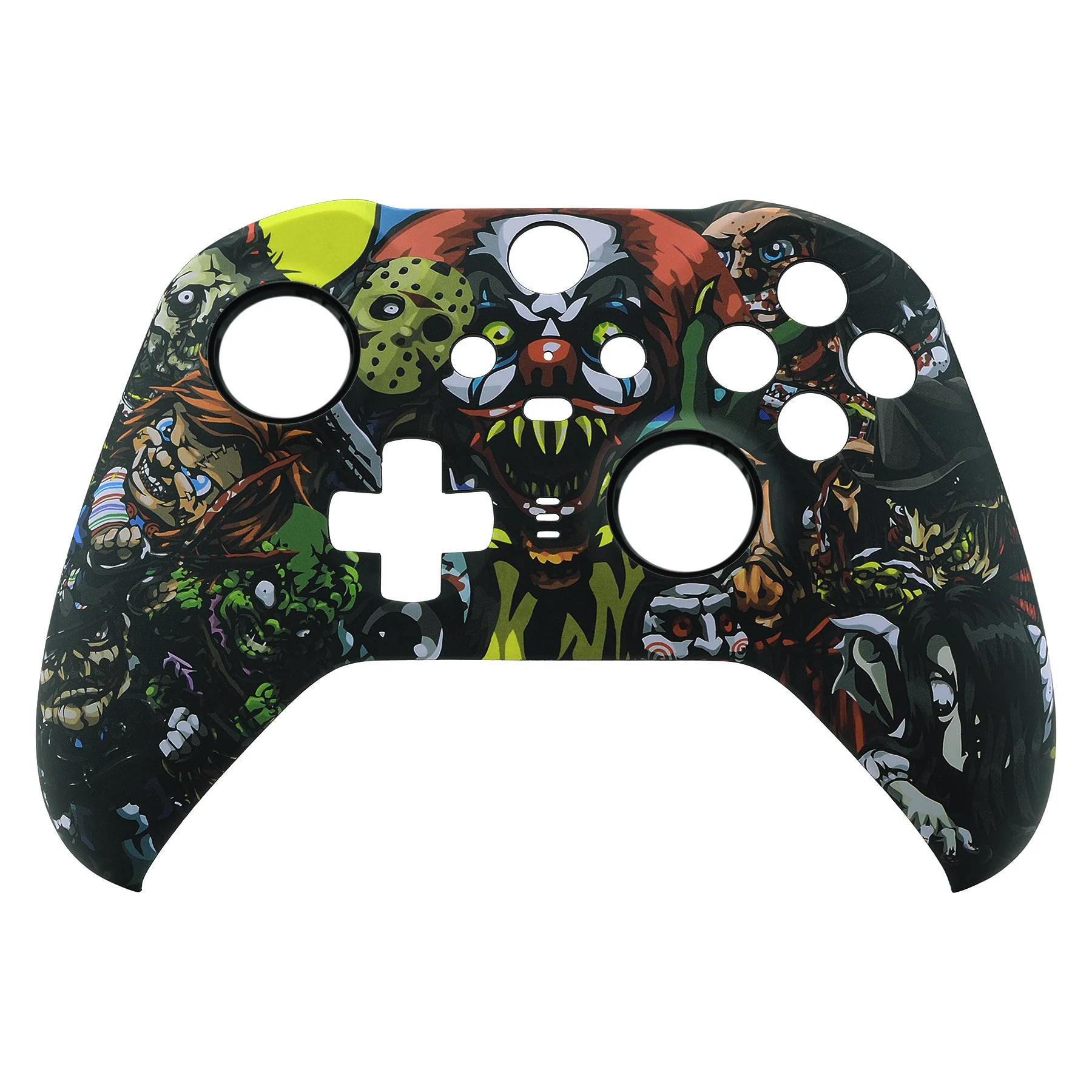 eXtremeRate Replacement Front Housing Shell Case with Accent Rings for Xbox One Elite Series 2 & Elite 2 Core Controller (Model 1797) - Scary Party - Image 8