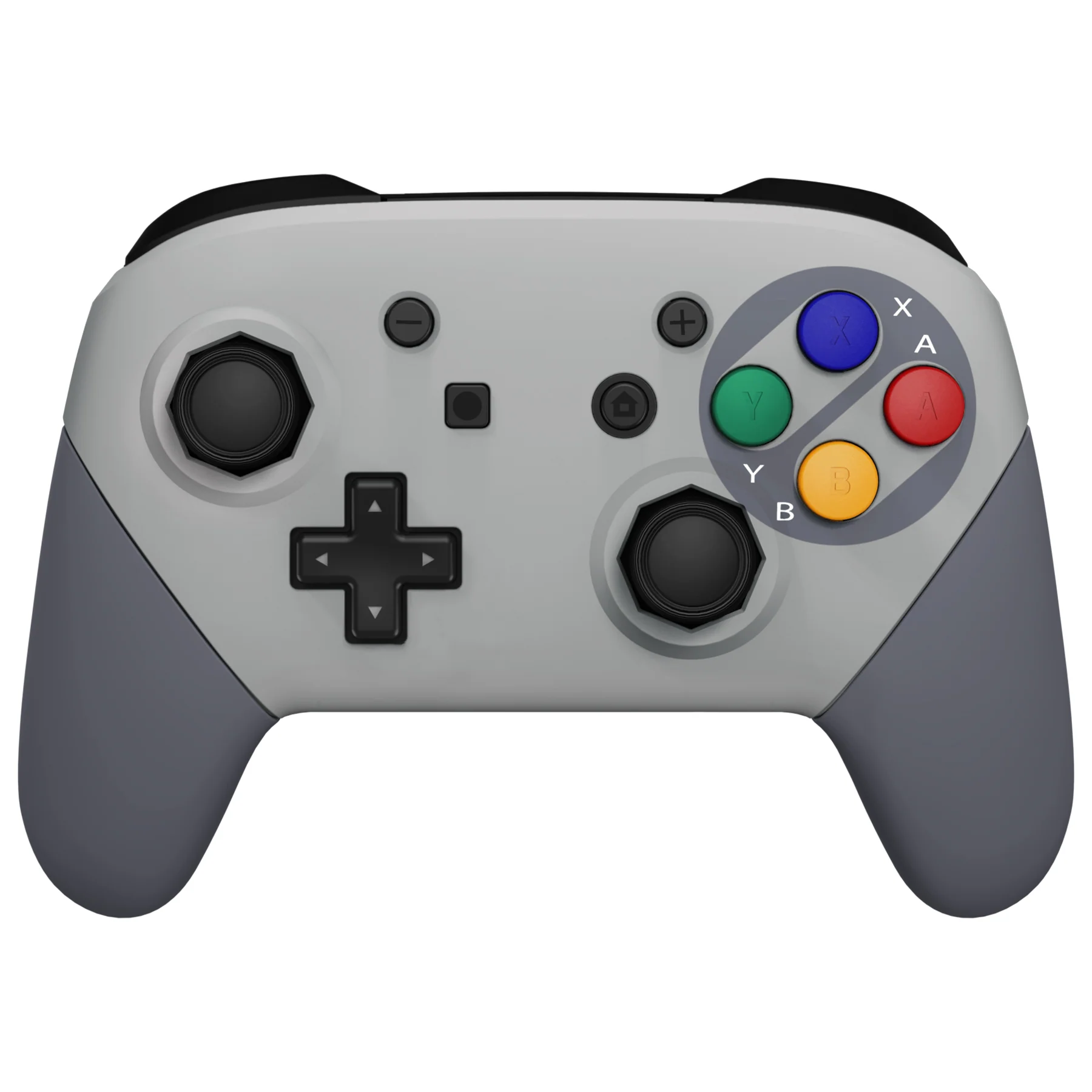 eXtremeRate Octagonal Gated Sticks Design Replacement Full Set Shell Faceplate Backplate Handles for Nintendo Switch Pro - SFC SNES Classic EU Style - Image 4