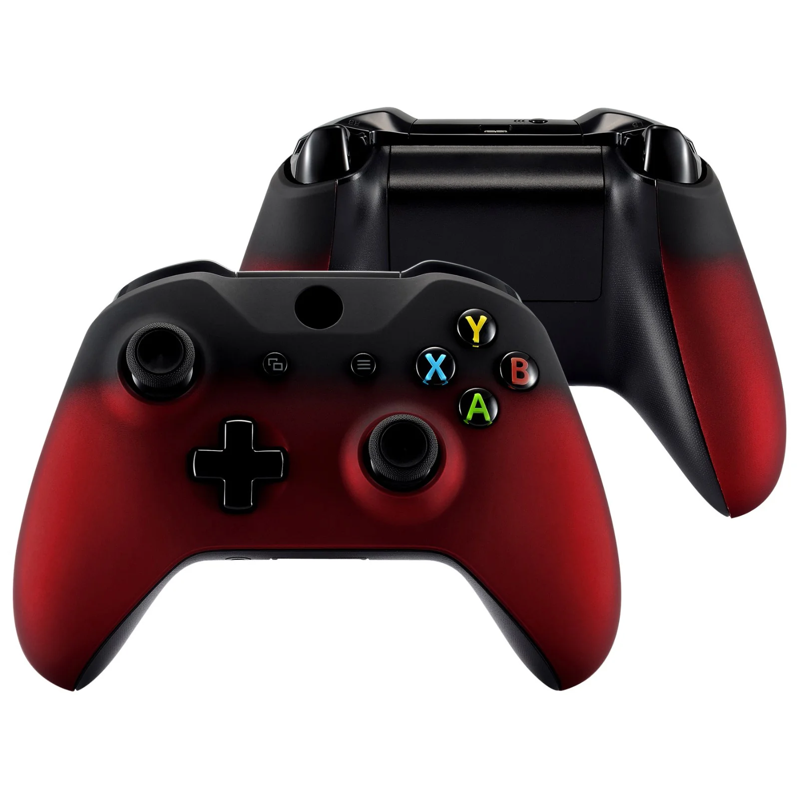 eXtremeRate Replacement Front Housing Shell with Side Rails Panel for Xbox One X & S Controller (Model 1708) - Shadow Red - Image 2