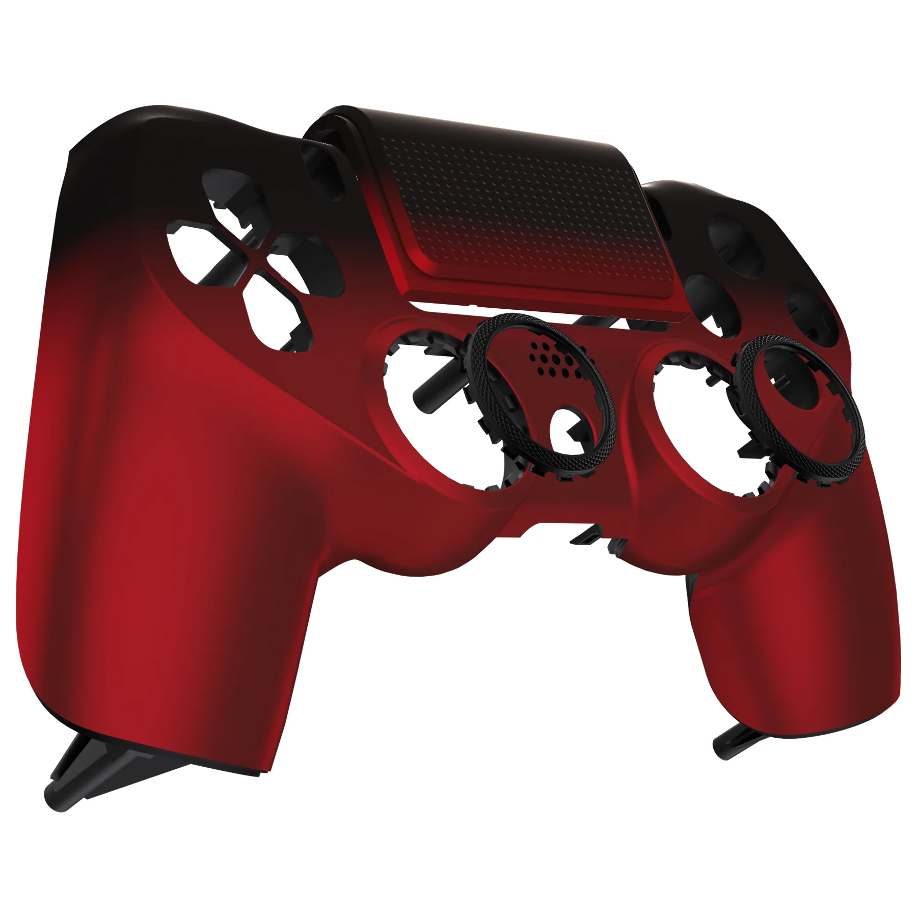 eXtremeRate Ghost Redesigned Front Housing Shell with Touch Pad Compatible with PS4 Slim Pro Controller JDM-040/050/055 - Shadow Scarlet Red - Image 9