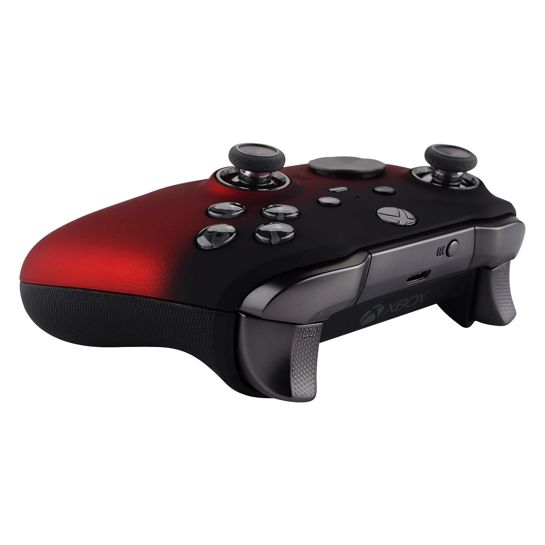 eXtremeRate Replacement Front Housing Shell Case with Accent Rings for Xbox One Elite Series 2 & Elite 2 Core Controller (Model 1797) - Shadow Scarlet Red - Image 7