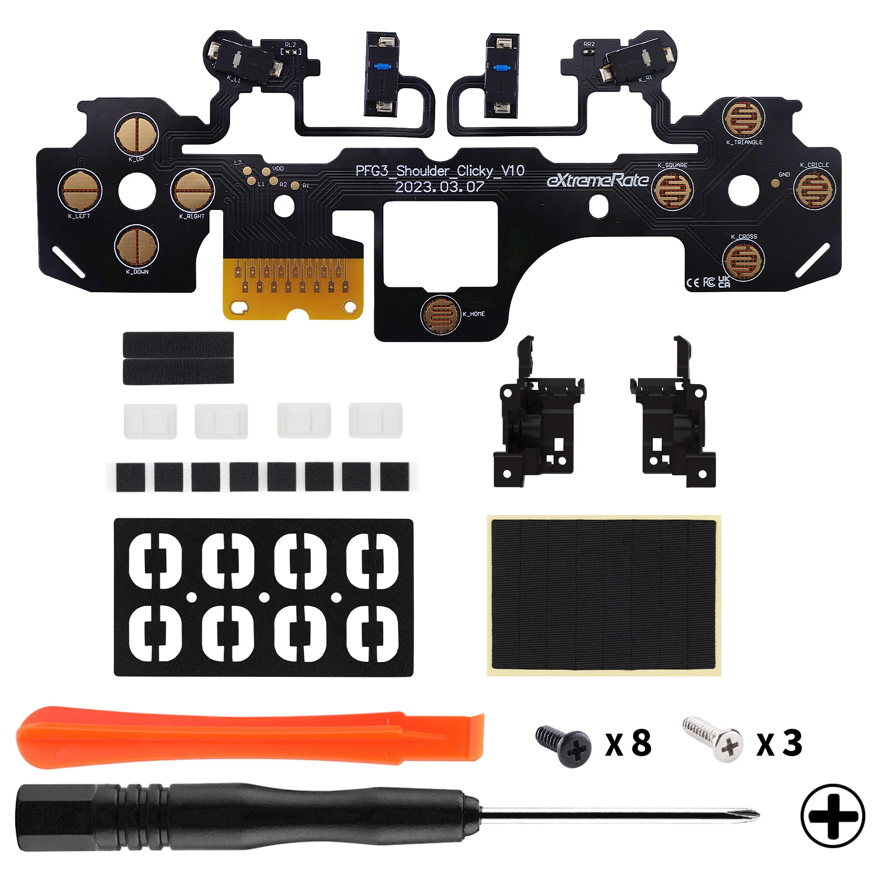 eXtremeRate Shoulder Buttons Micro Switch - Light Version Clicky Hair Trigger Kit for PS5 Controller BDM-030 - Image 2