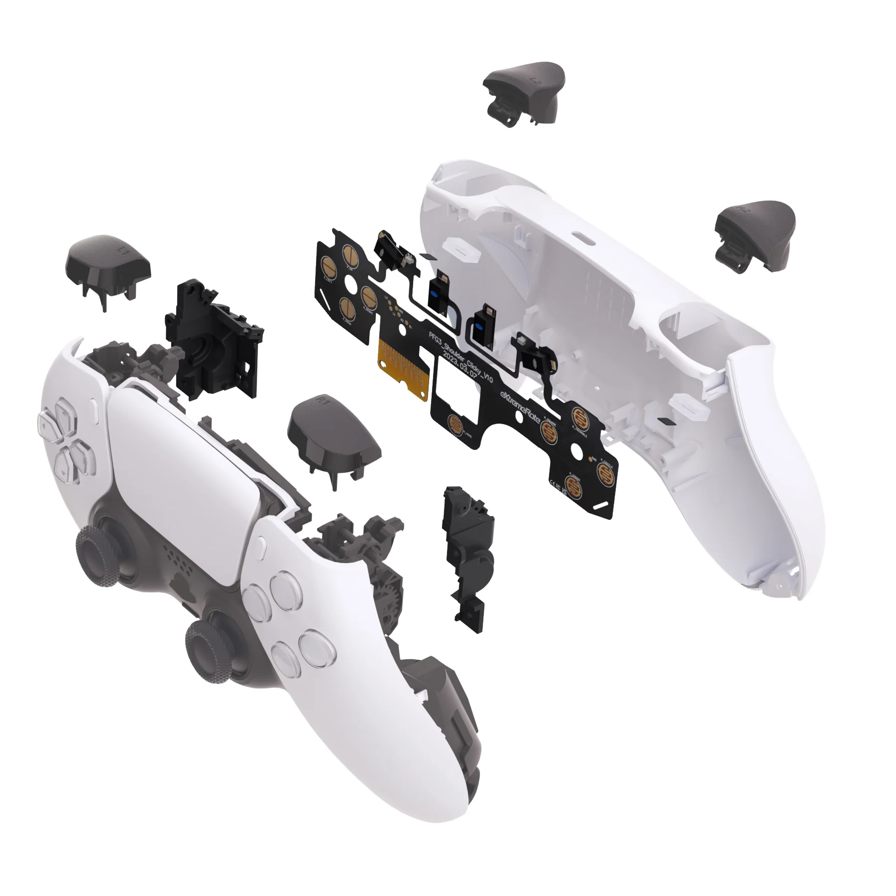 eXtremeRate Shoulder Buttons Micro Switch - Light Version Clicky Hair Trigger Kit for PS5 Controller BDM-030 - Image 6
