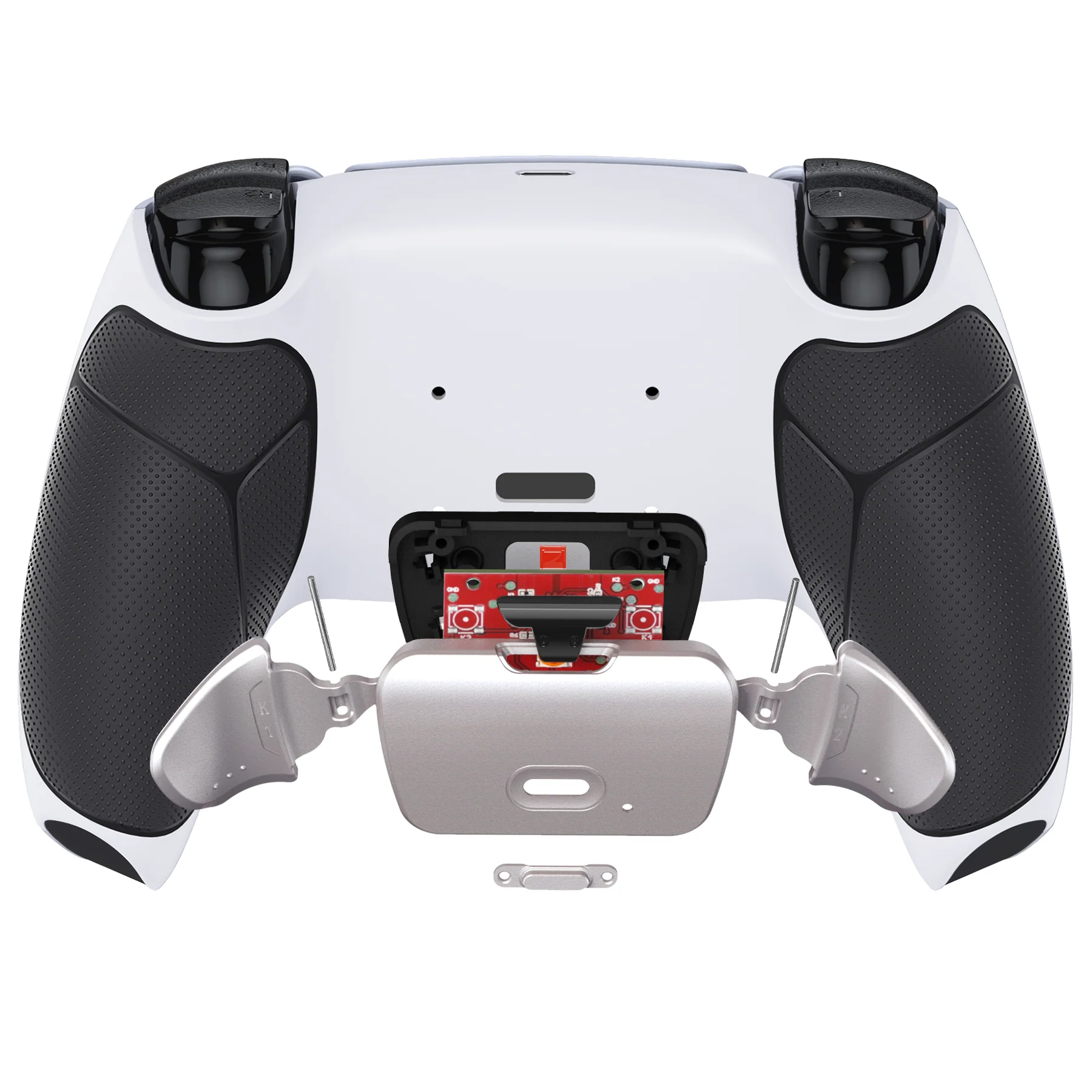 eXtremeRate Silver Real Metal Buttons (RMB) Version RISE 2.0 Remap Kit for PS5 Controller BDM-010/020 - Rubberized Black - Image 6