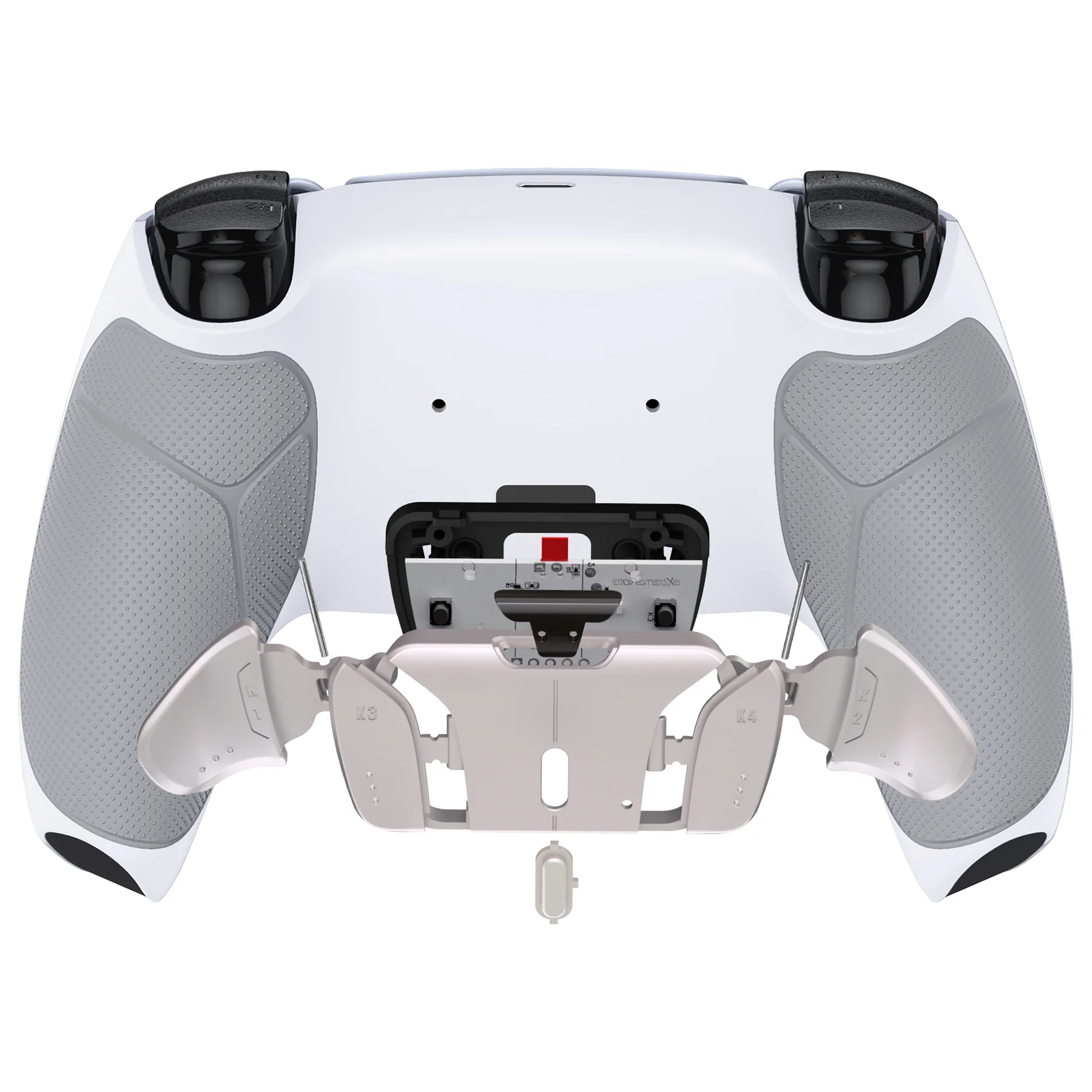 eXtremeRate Silver Real Metal Buttons (RMB) Version RISE4 Remap Kit for PS5 Controller BDM-010/020 - Rubberized Gray - Image 6