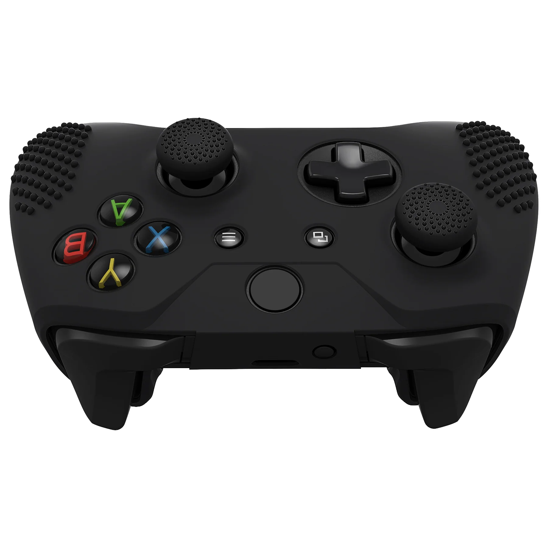 eXtremeRate PlayVital Protective Anti-Slip Silicone Case with Thumb Grips Caps for Xbox One X & S Controller - Black - Image 12