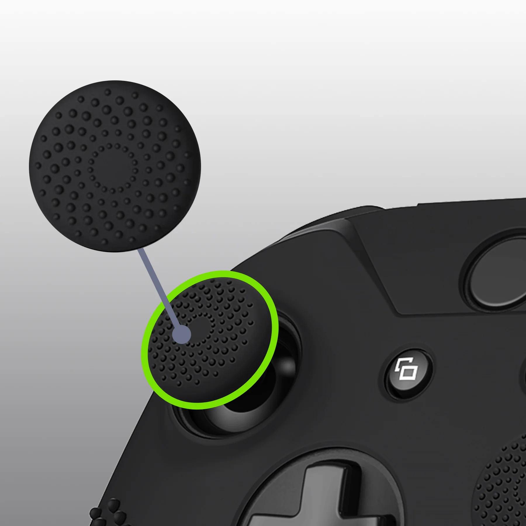 eXtremeRate PlayVital Protective Anti-Slip Silicone Case with Thumb Grips Caps for Xbox One X & S Controller - Black - Image 13