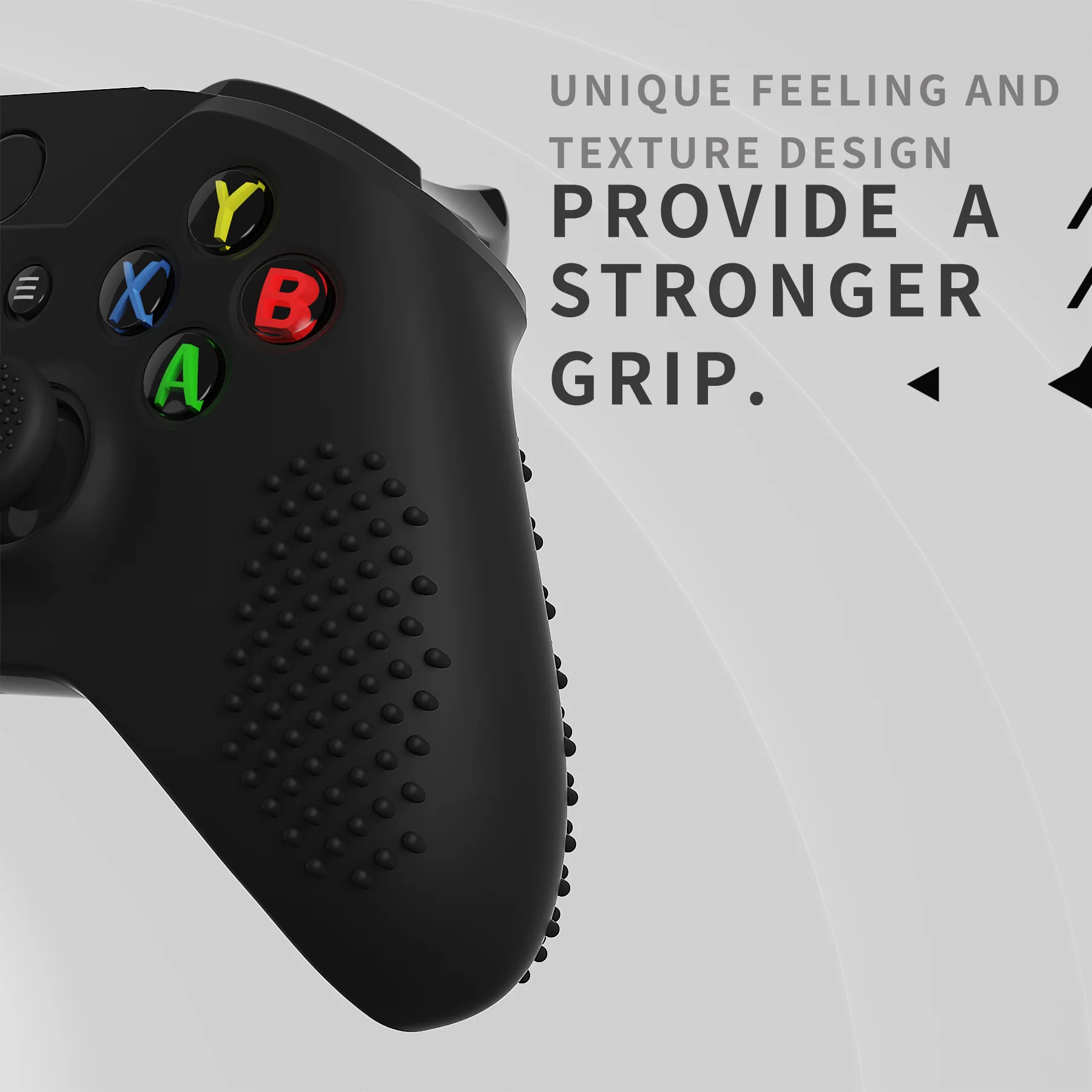 eXtremeRate PlayVital Protective Anti-Slip Silicone Case with Thumb Grips Caps for Xbox One X & S Controller - Black - Image 6