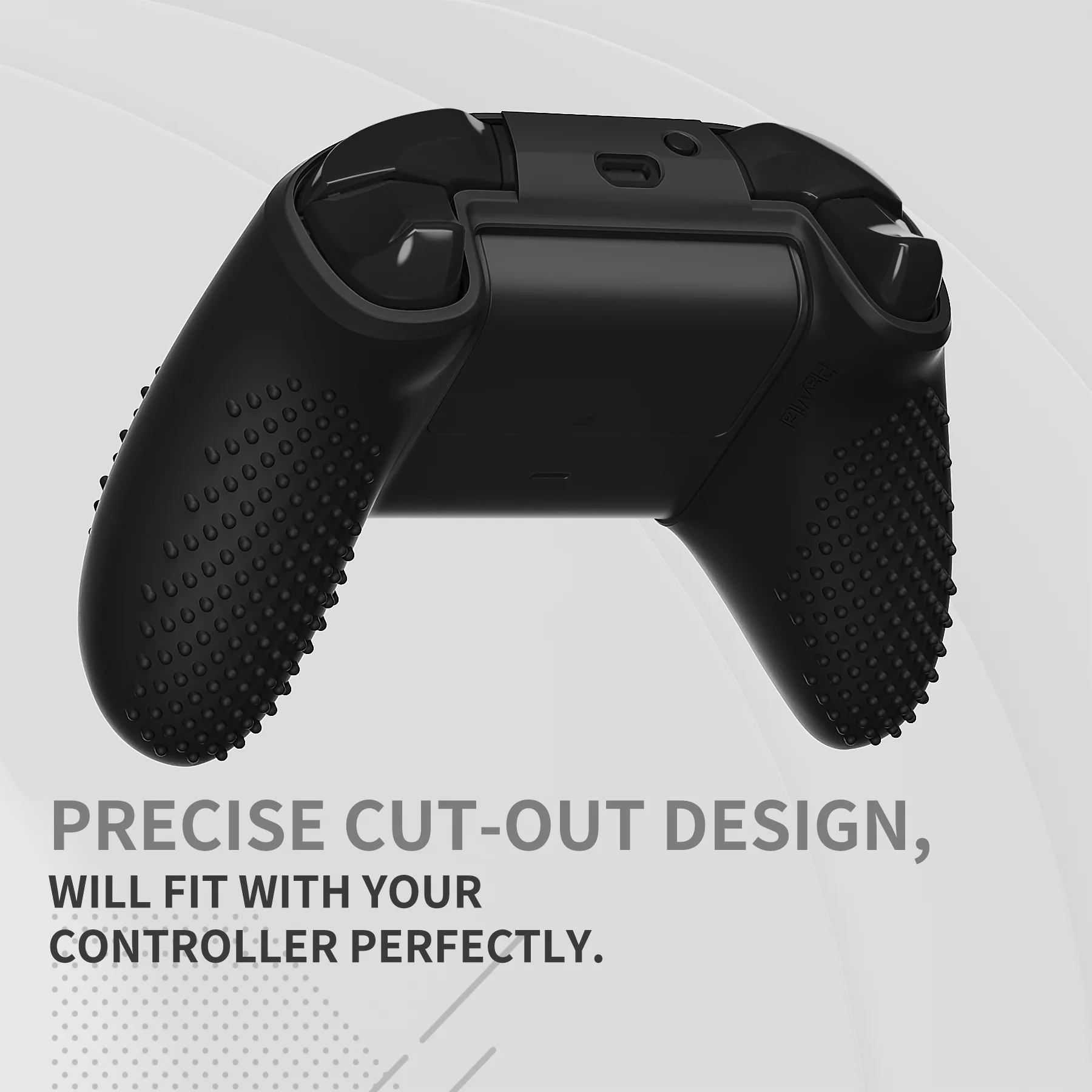 eXtremeRate PlayVital Protective Anti-Slip Silicone Case with Thumb Grips Caps for Xbox One X & S Controller - Black - Image 7