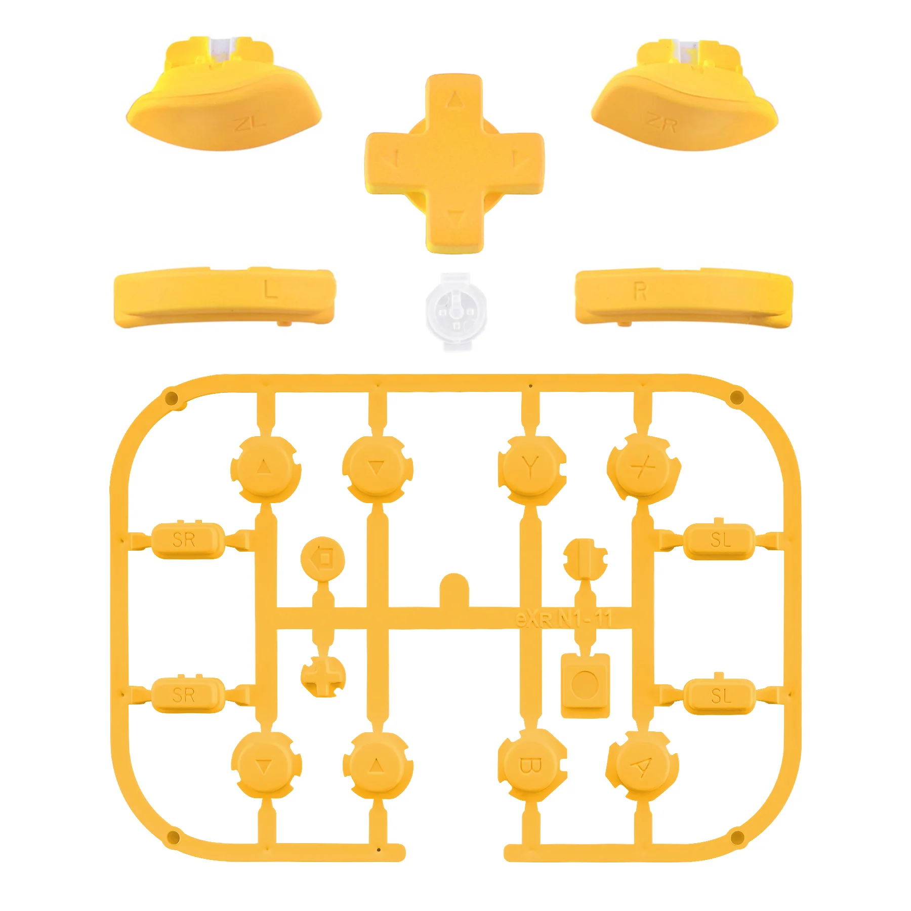 eXtremeRate Dpad Version Replacement Full Set Buttons for Joycon of Switch (D-pad ONLY Fits for eXtremeRate D-pad Shell for Joycon) - Caution Yellow - Image 2