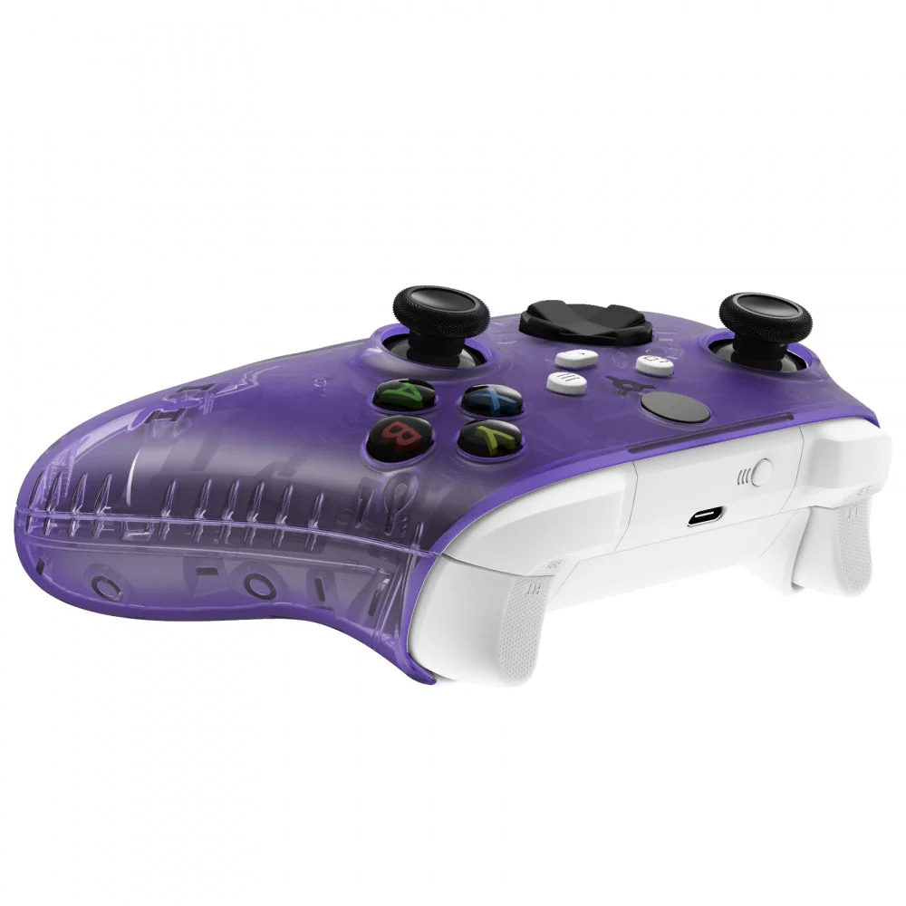 eXtremeRate Replacement Front Housing Shells with Side Rails Panels for Xbox Series X & S Controller - Clear Atomic Purple - Image 8