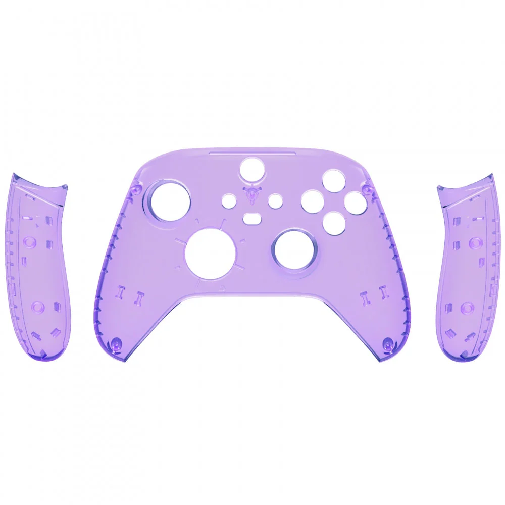 eXtremeRate Replacement Front Housing Shells with Side Rails Panels for Xbox Series X & S Controller - Clear Atomic Purple - Image 9