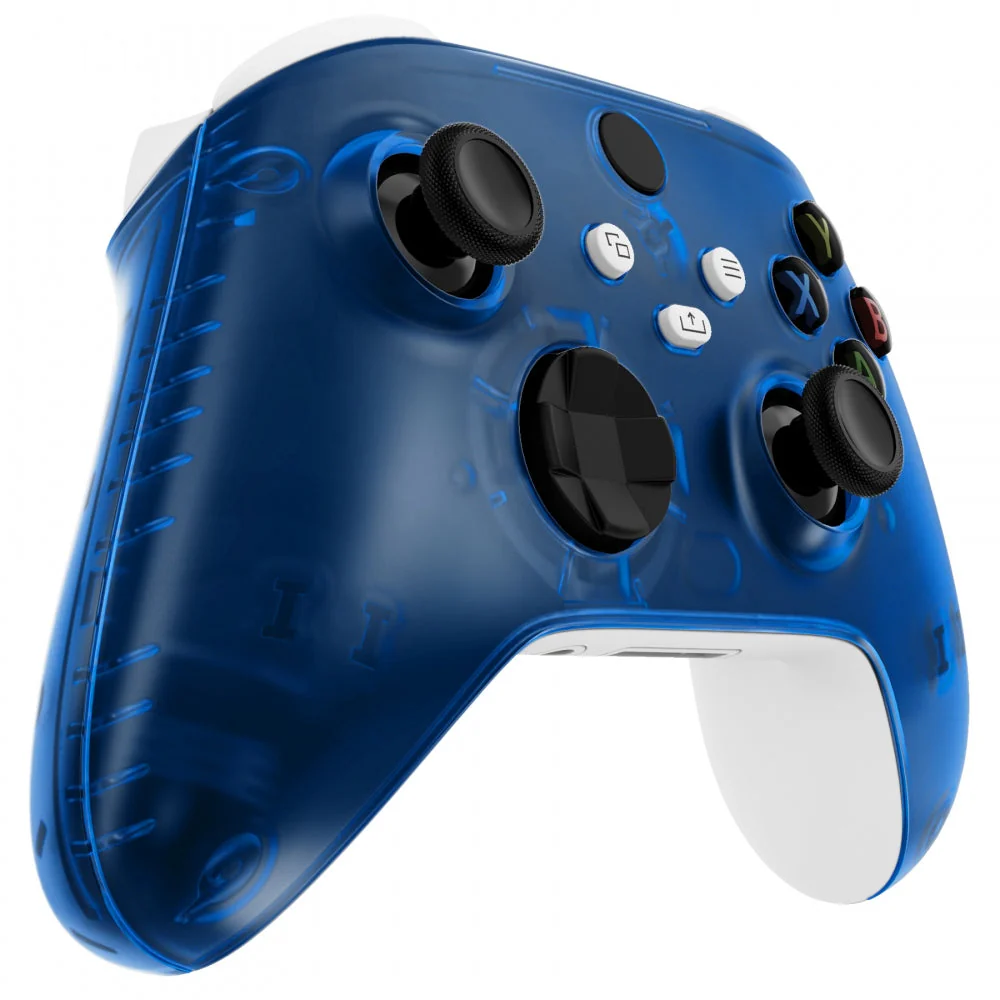 eXtremeRate Replacement Front Housing Shells with Side Rails Panels for Xbox Series X & S Controller - Clear Blue - Image 5