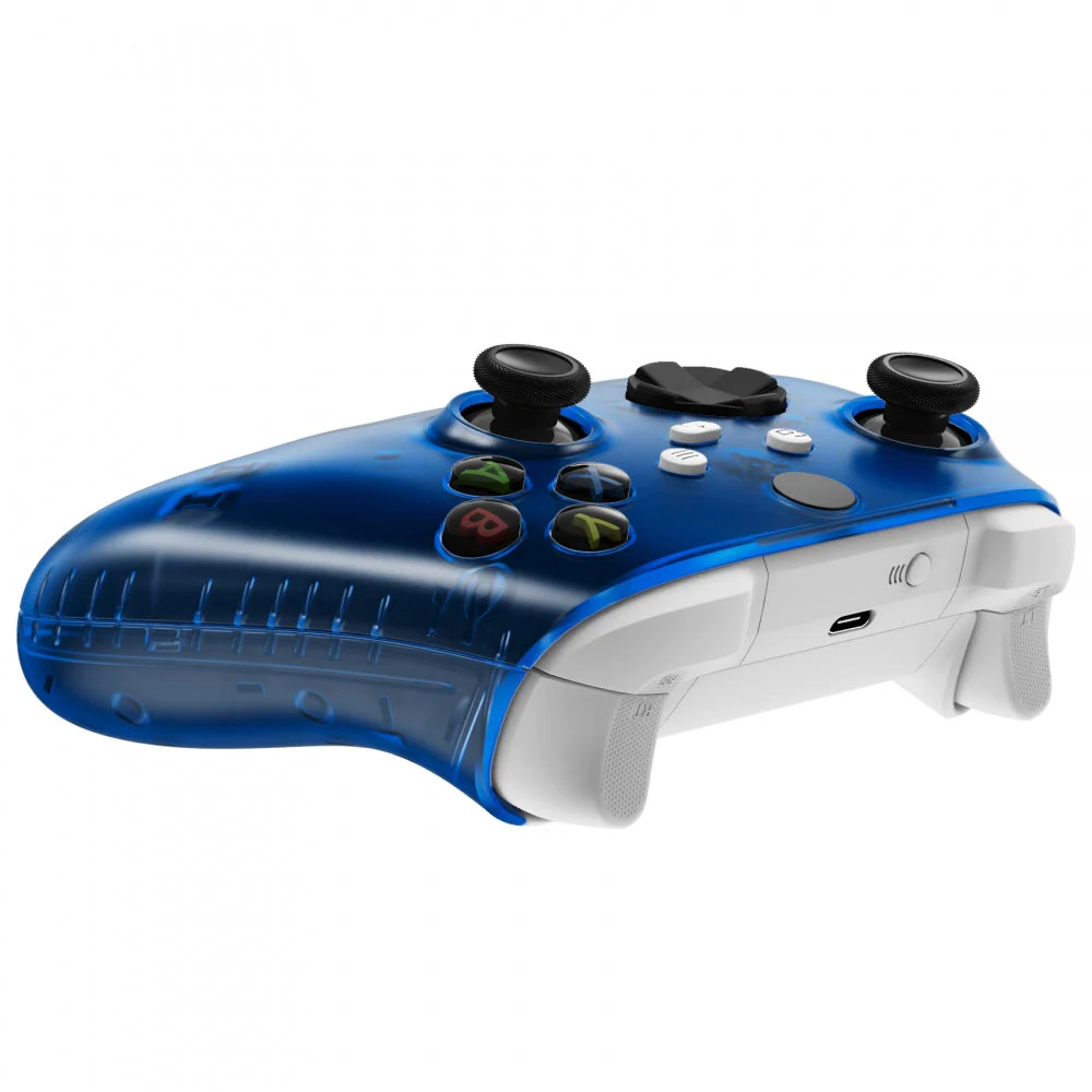 eXtremeRate Replacement Front Housing Shells with Side Rails Panels for Xbox Series X & S Controller - Clear Blue - Image 8