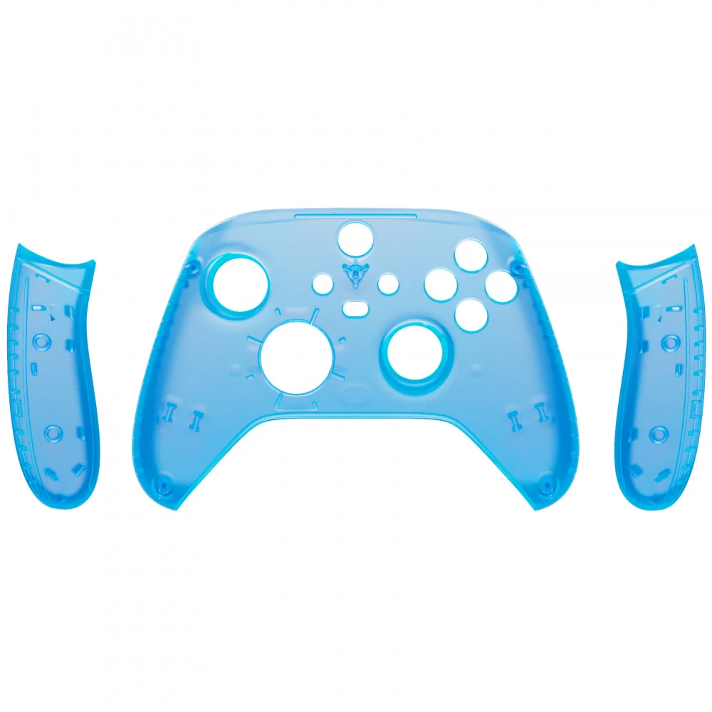 eXtremeRate Replacement Front Housing Shells with Side Rails Panels for Xbox Series X & S Controller - Clear Blue - Image 9