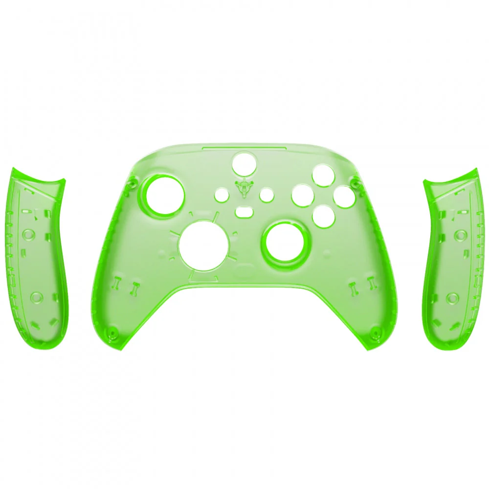 eXtremeRate Replacement Front Housing Shells with Side Rails Panels for Xbox Series X & S Controller - Clear Green - Image 9