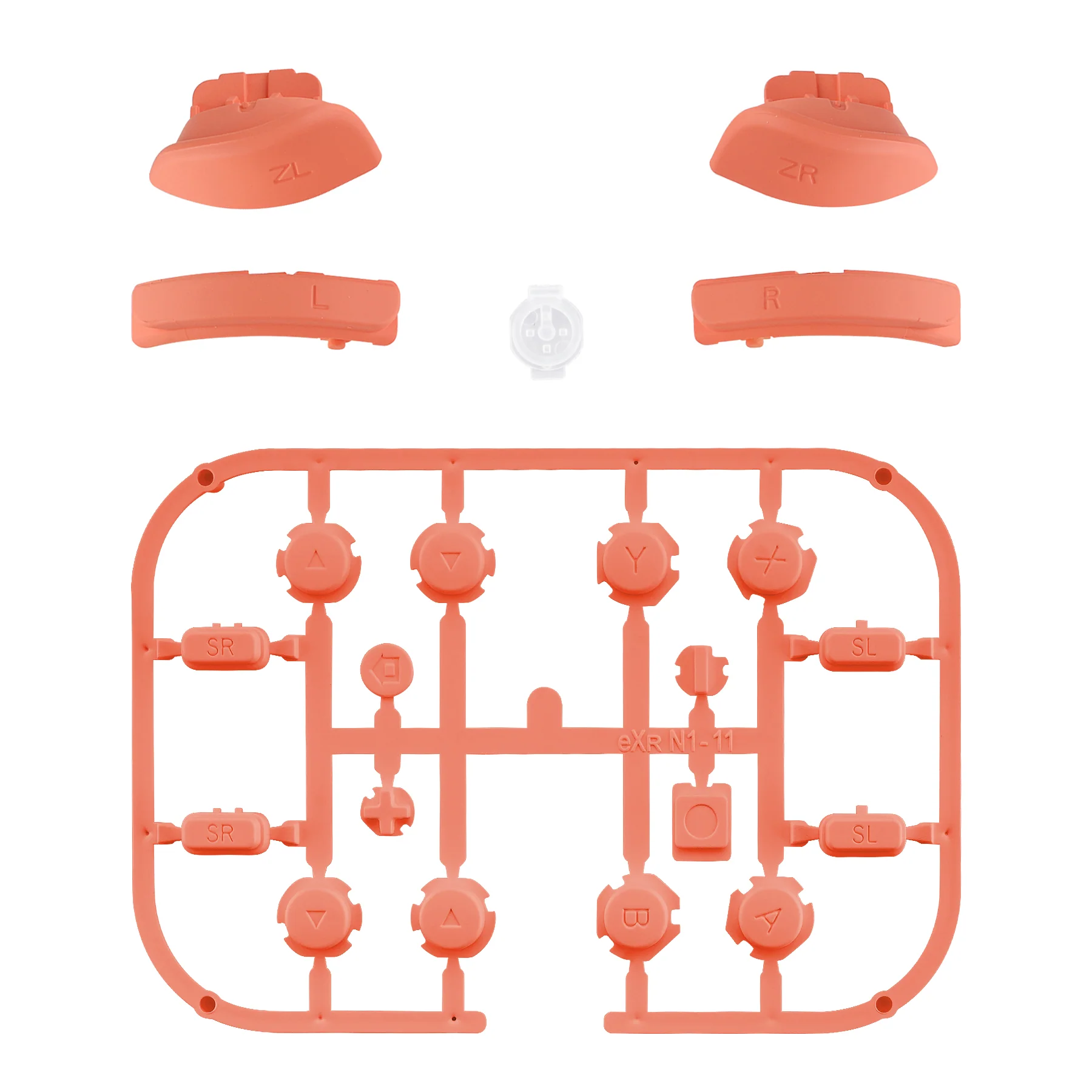 eXtremeRate Replacement Full Set Buttons for Joycon of NS Switch - Coral Orange - Image 2