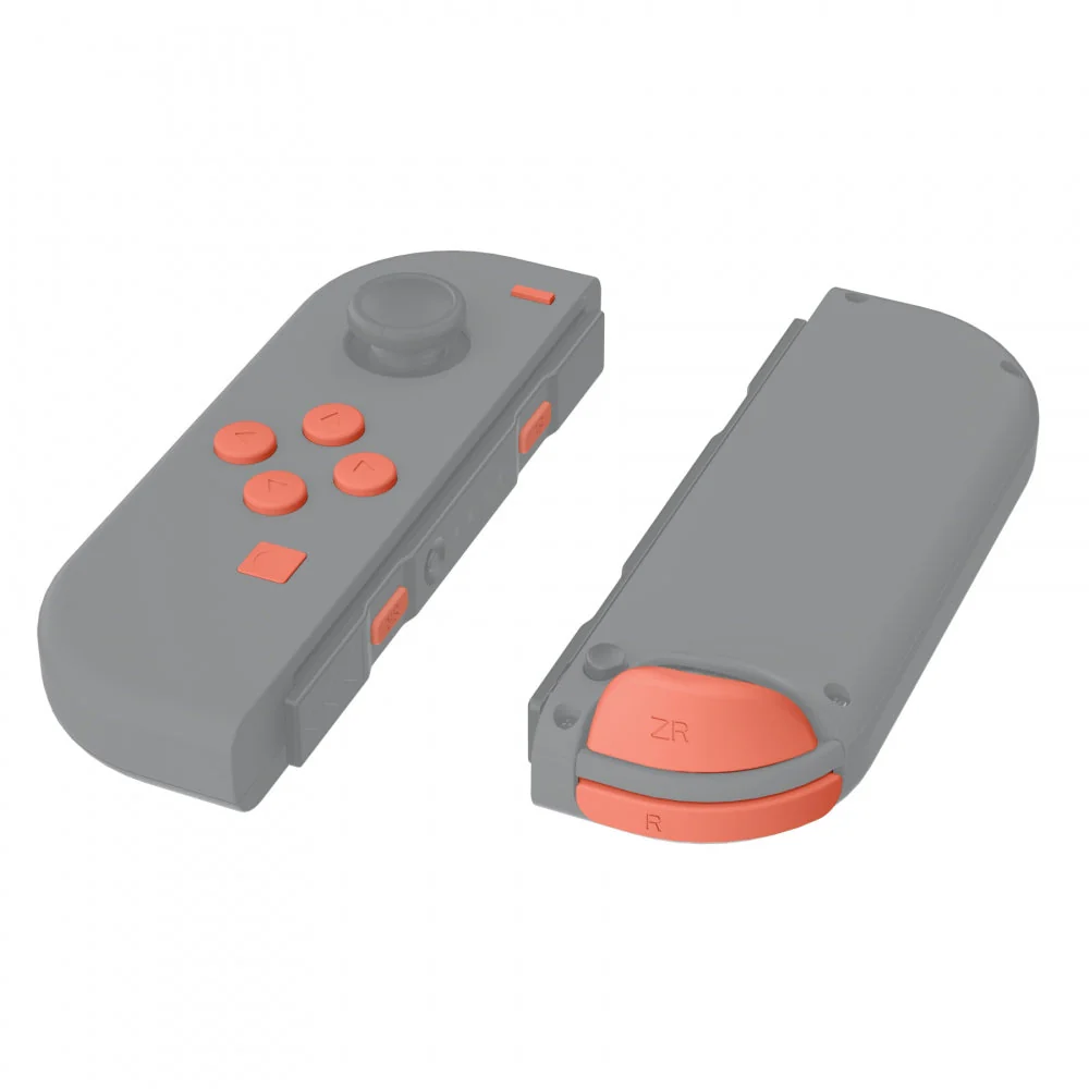 eXtremeRate Replacement Full Set Buttons for Joycon of NS Switch - Coral Orange - Image 6