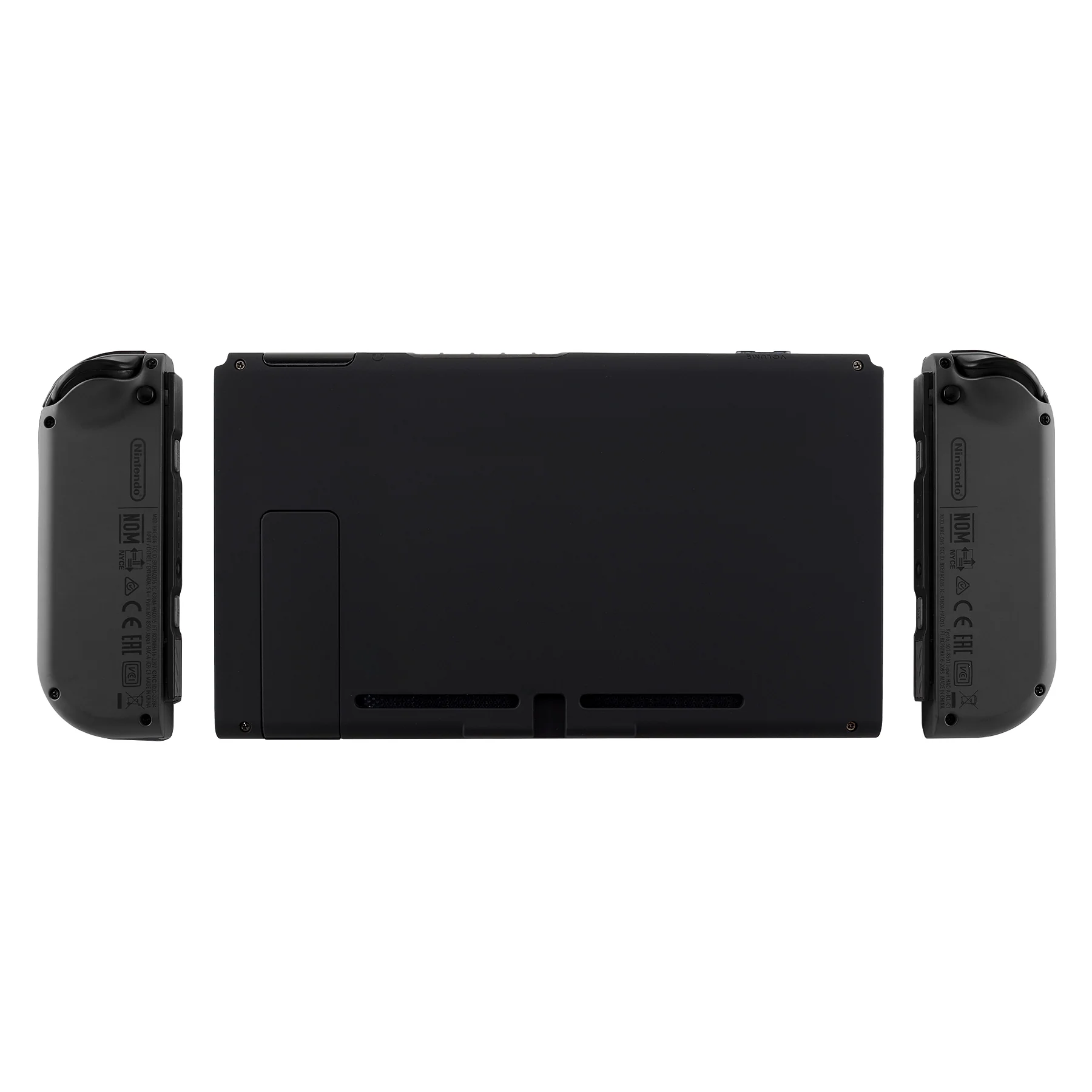 eXtremeRate Replacement Back Plate with Kickstand for Nintendo Switch Console - Black - Image 3